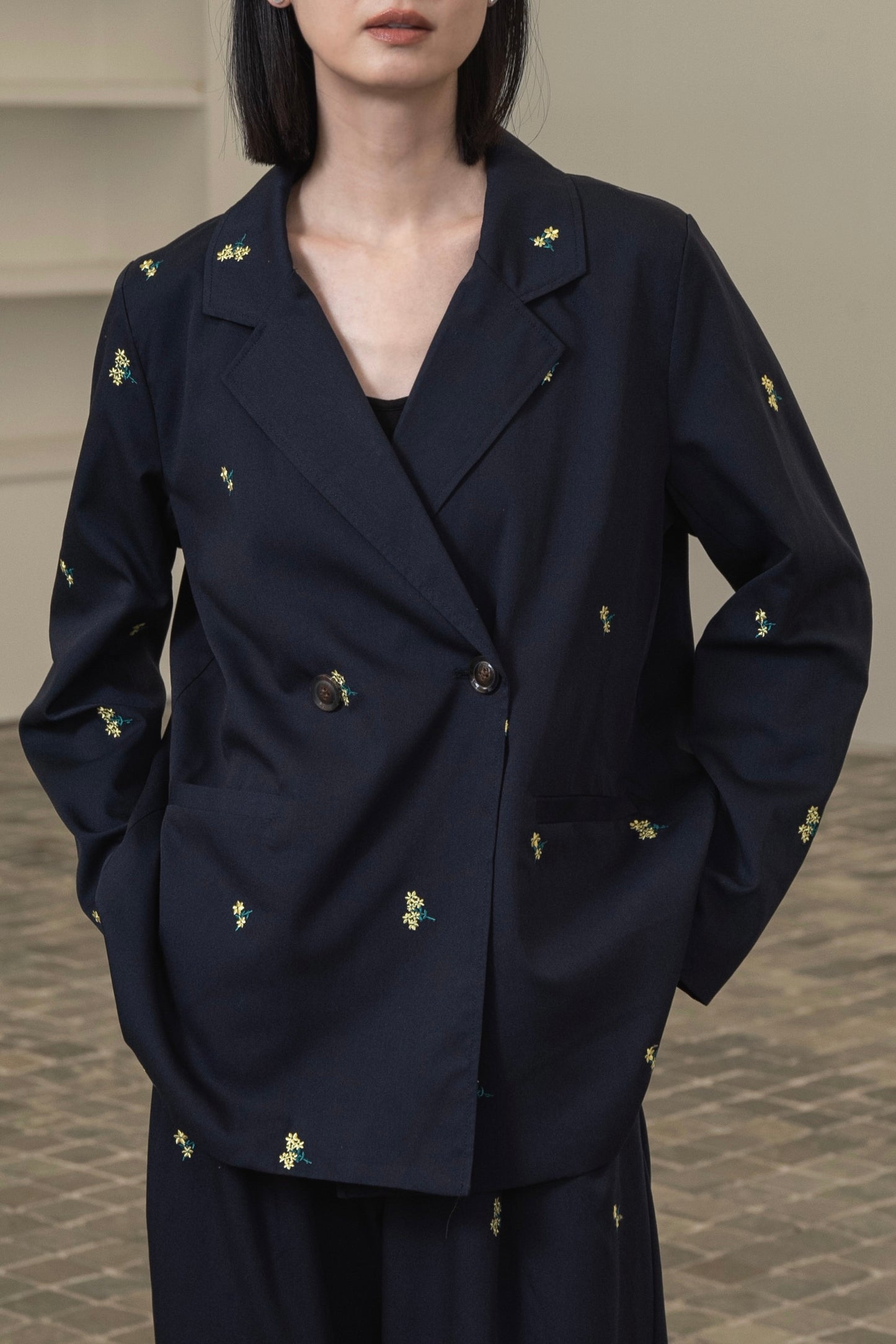 embroidery flower jacket