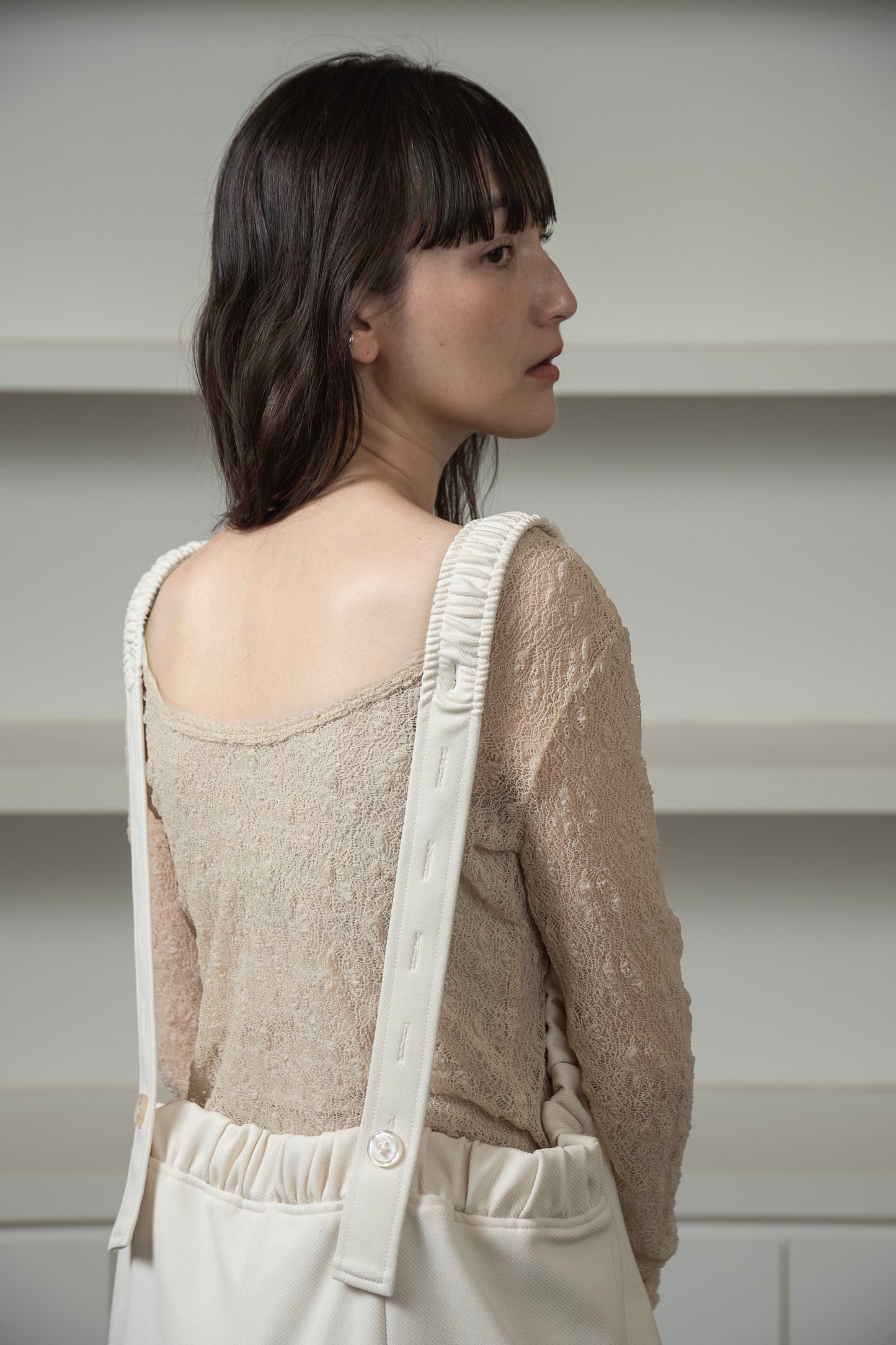 shoulder gather rafu salopette