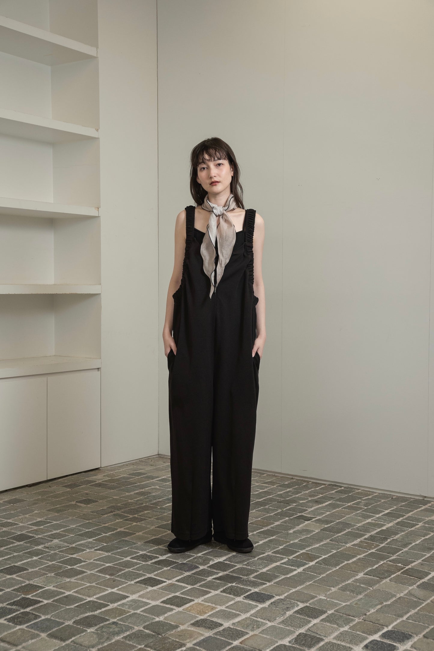 shoulder gather rafu salopette