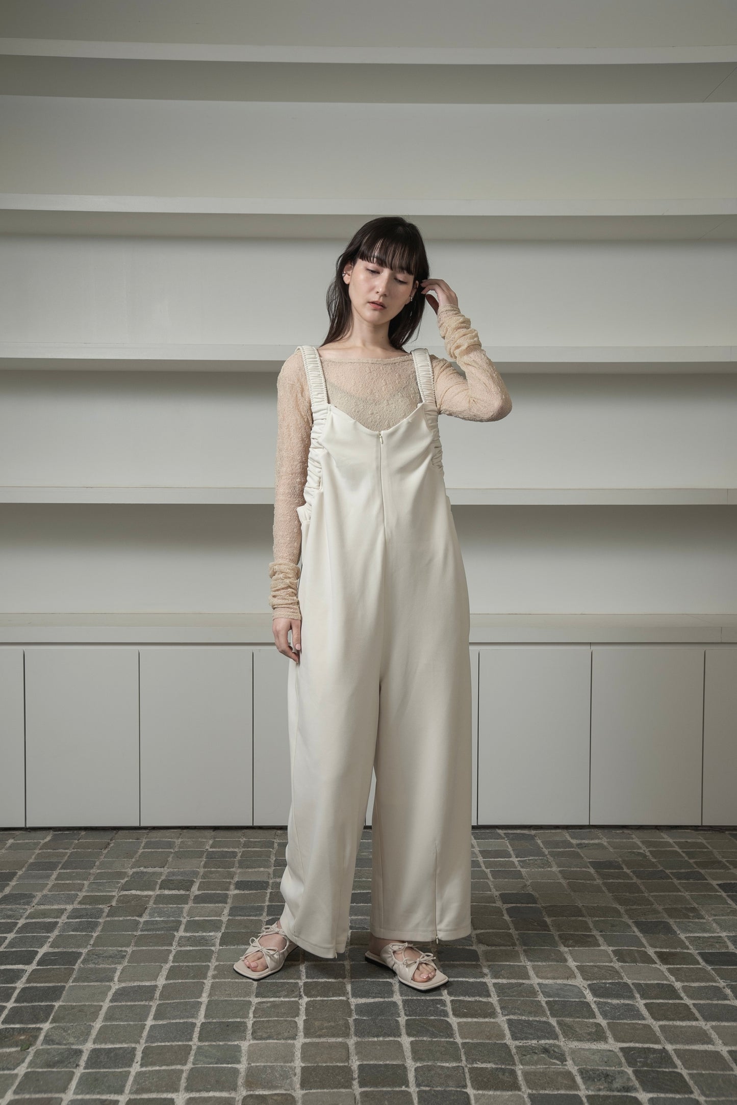 shoulder gather rafu salopette