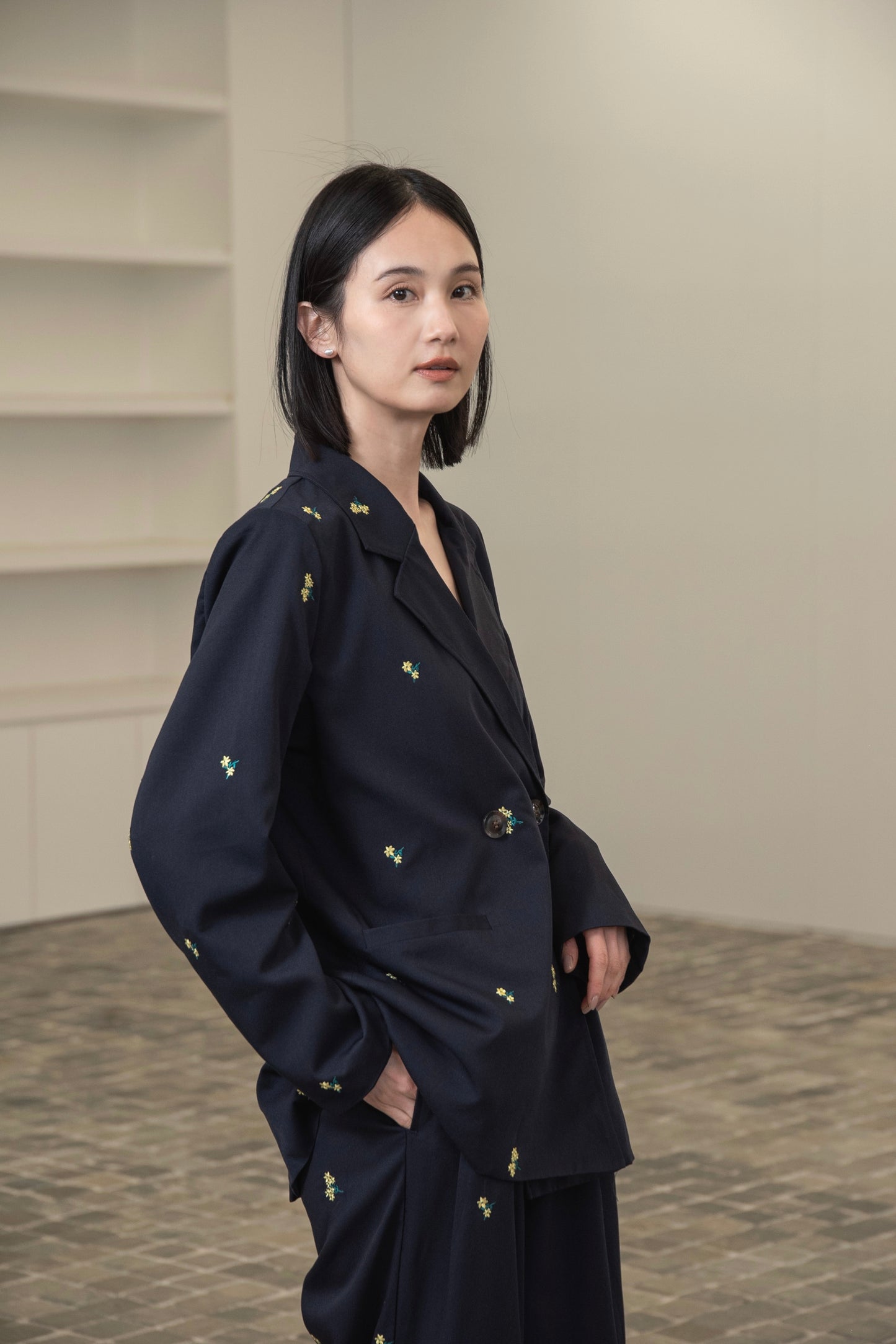 embroidery flower jacket