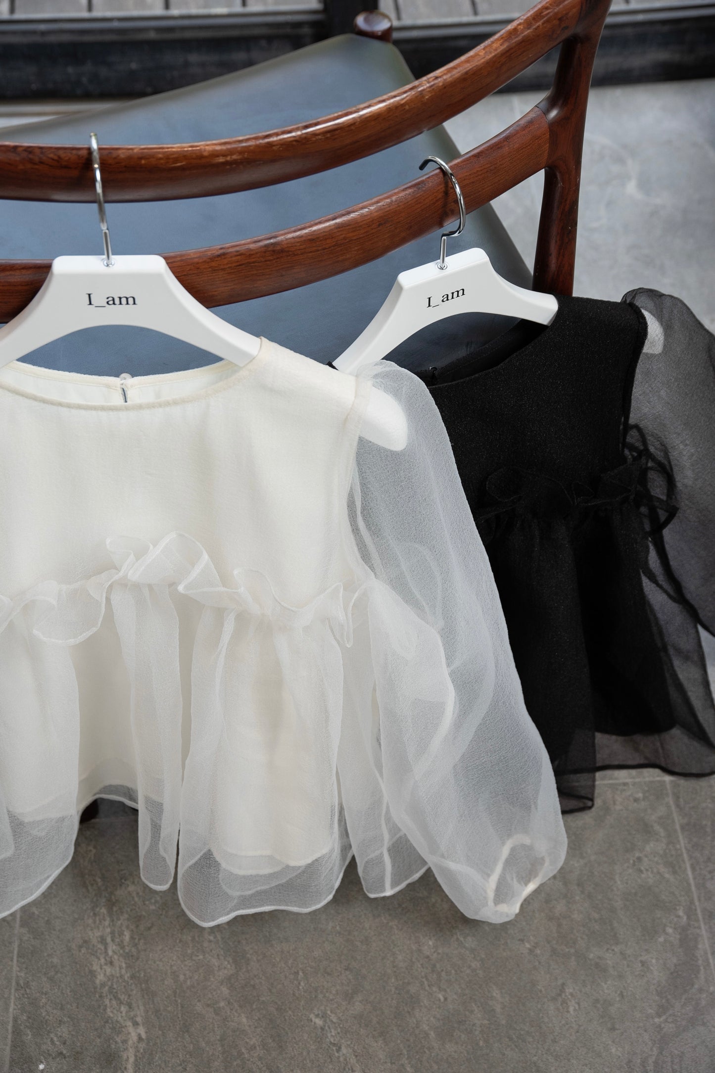 organdy flare blouse