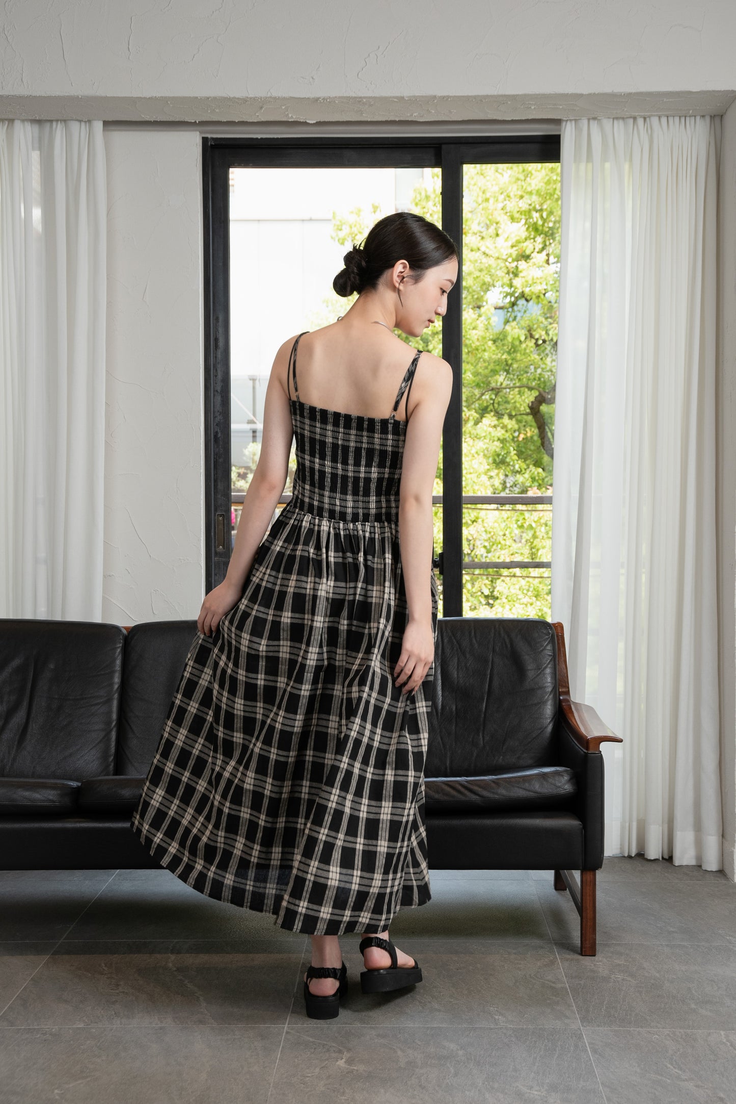 check cami dress