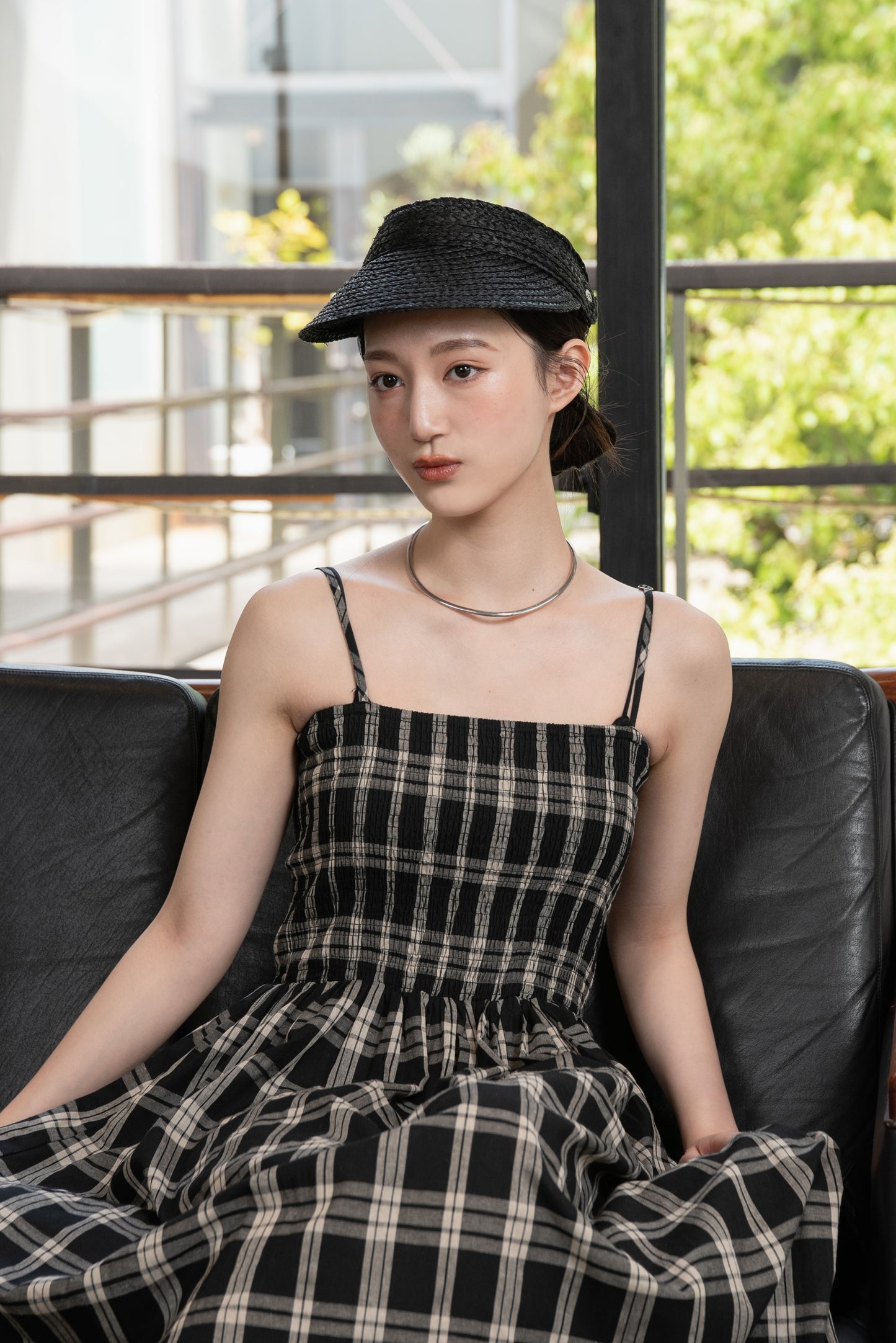 check cami dress