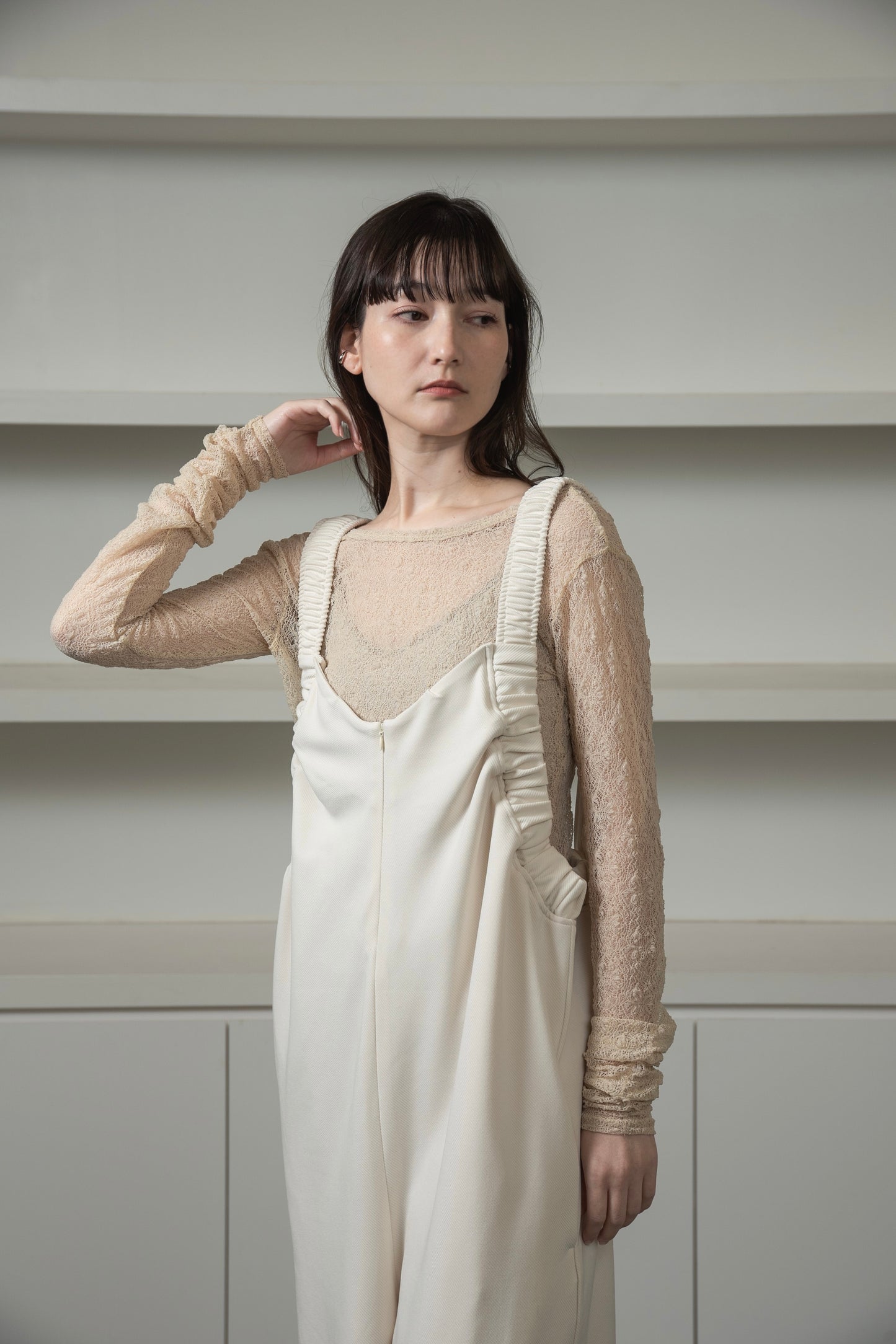 shoulder gather rafu salopette