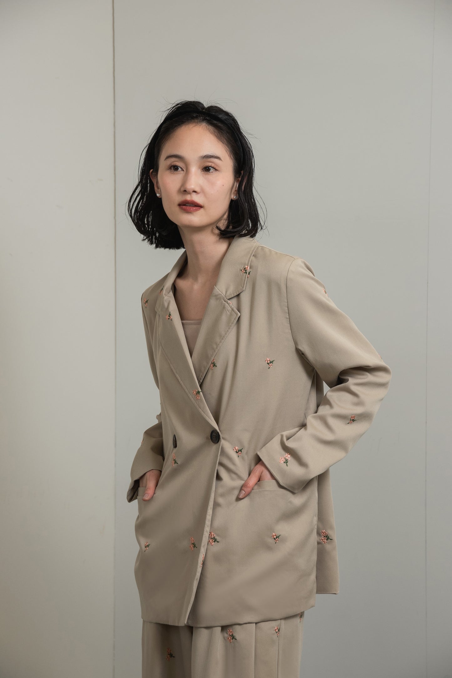embroidery flower jacket