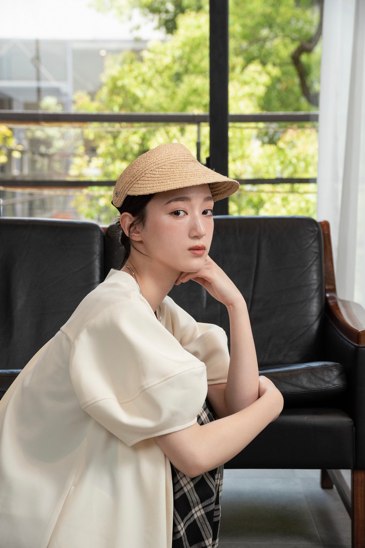 puff sleeve no collar jacket