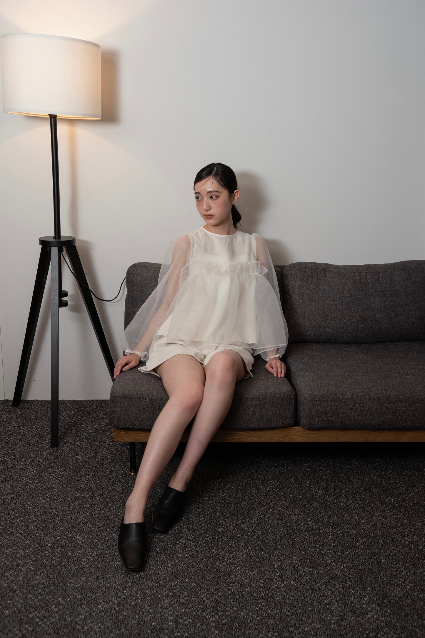 organdy flare blouse