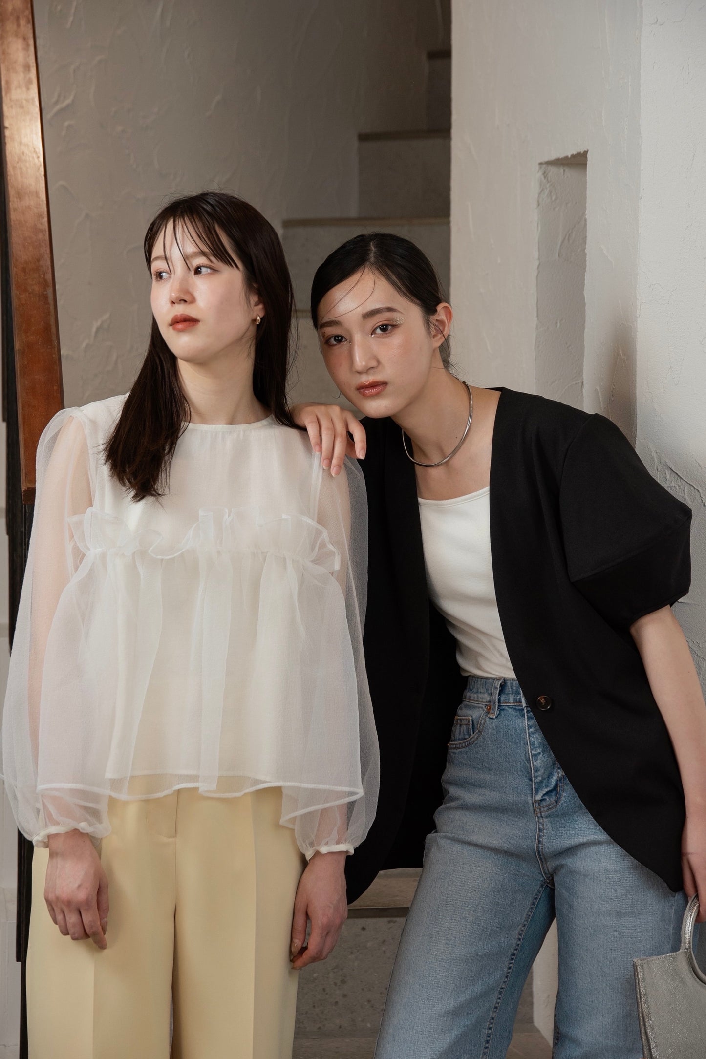 organdy flare blouse