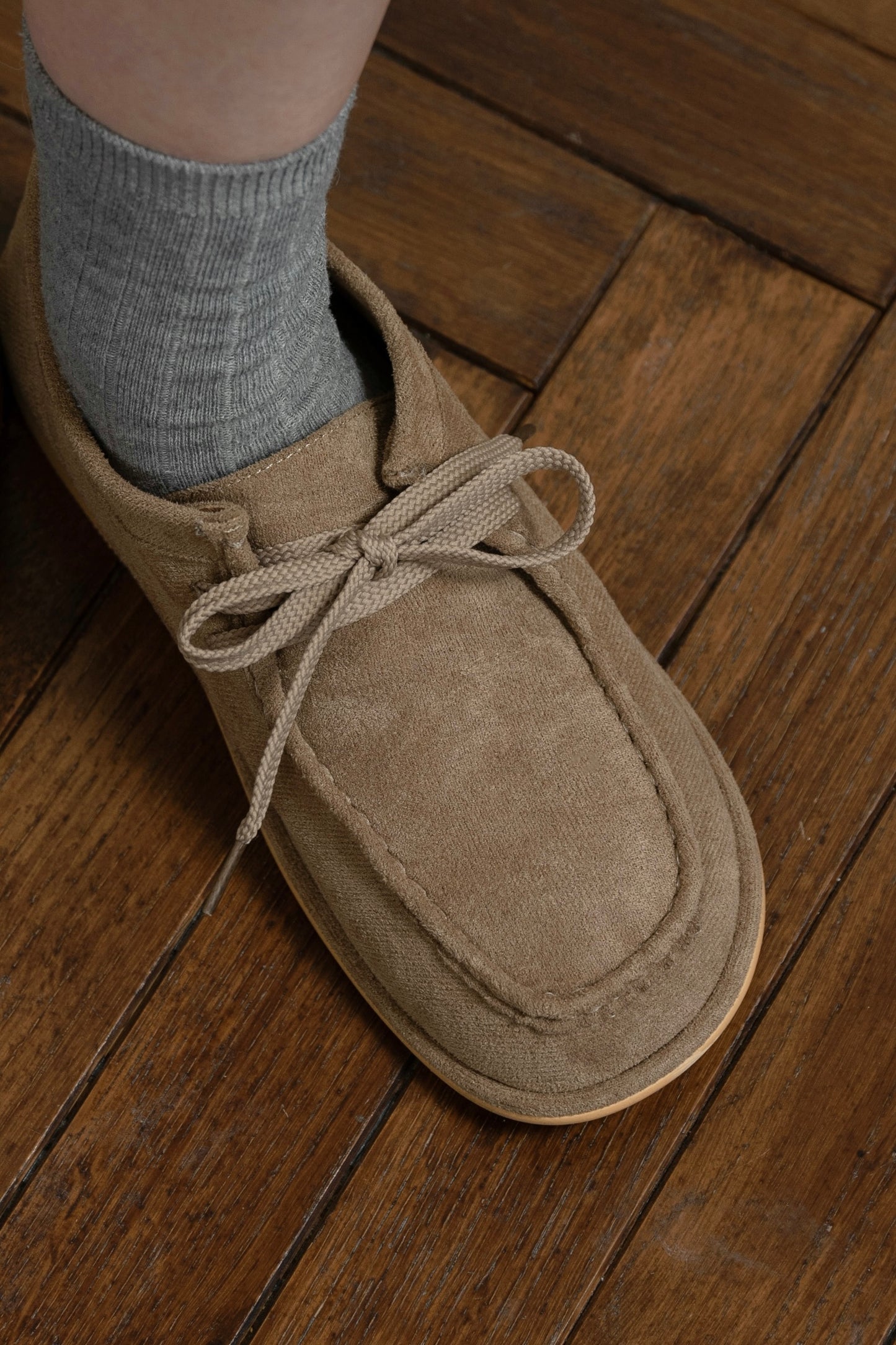 stitch moccasin flat shoes