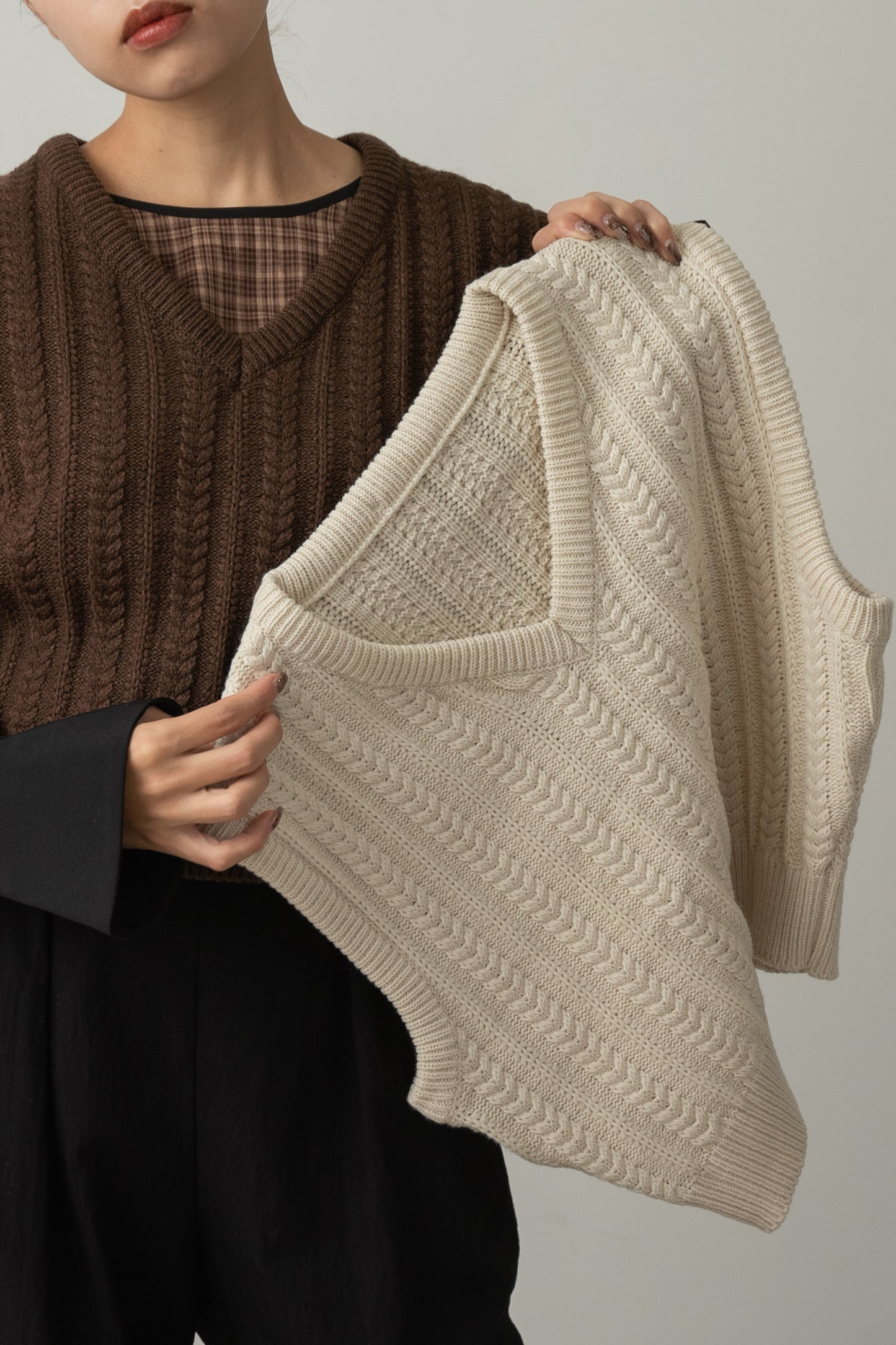 chunky knit vest