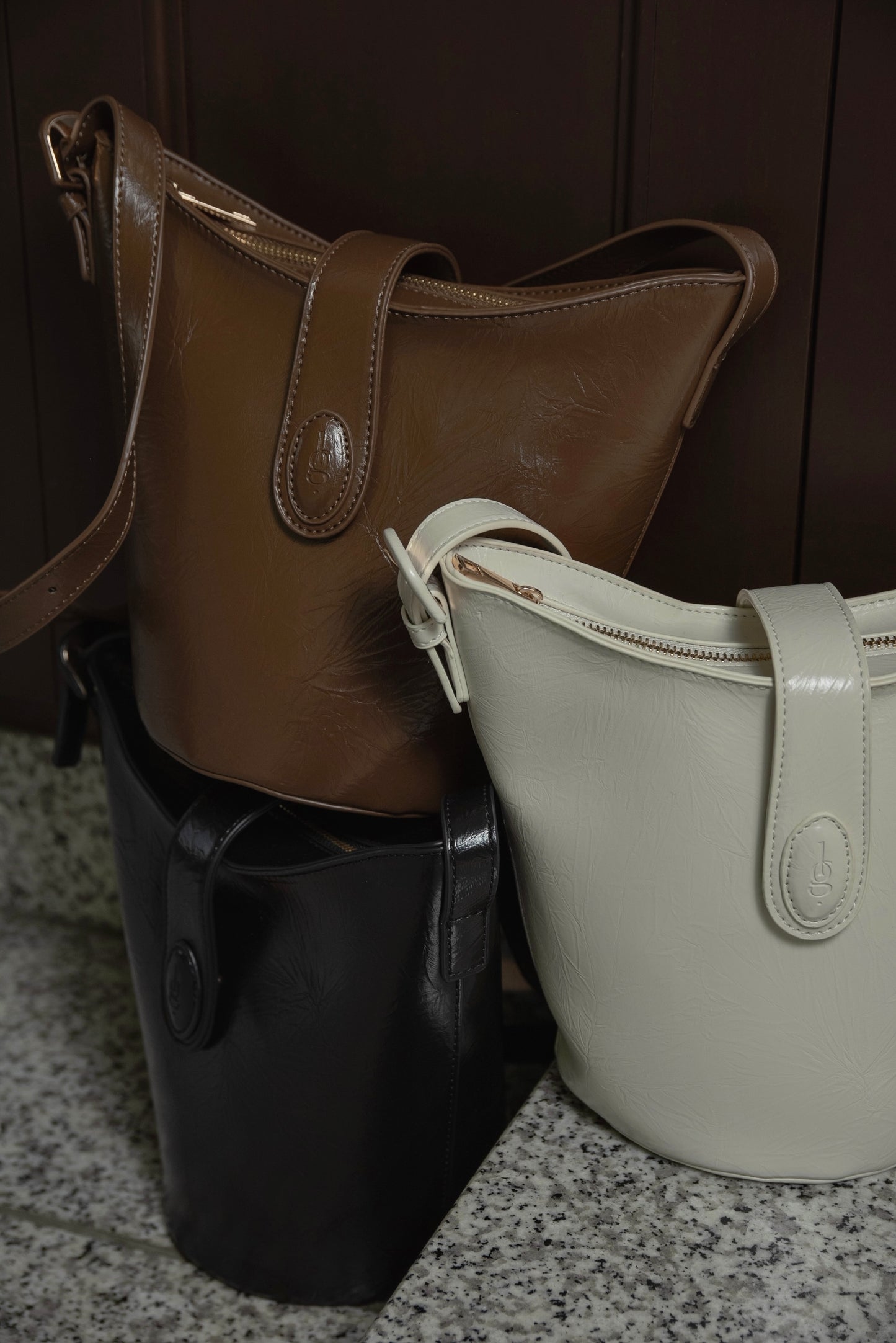 triangle logo one handle bag