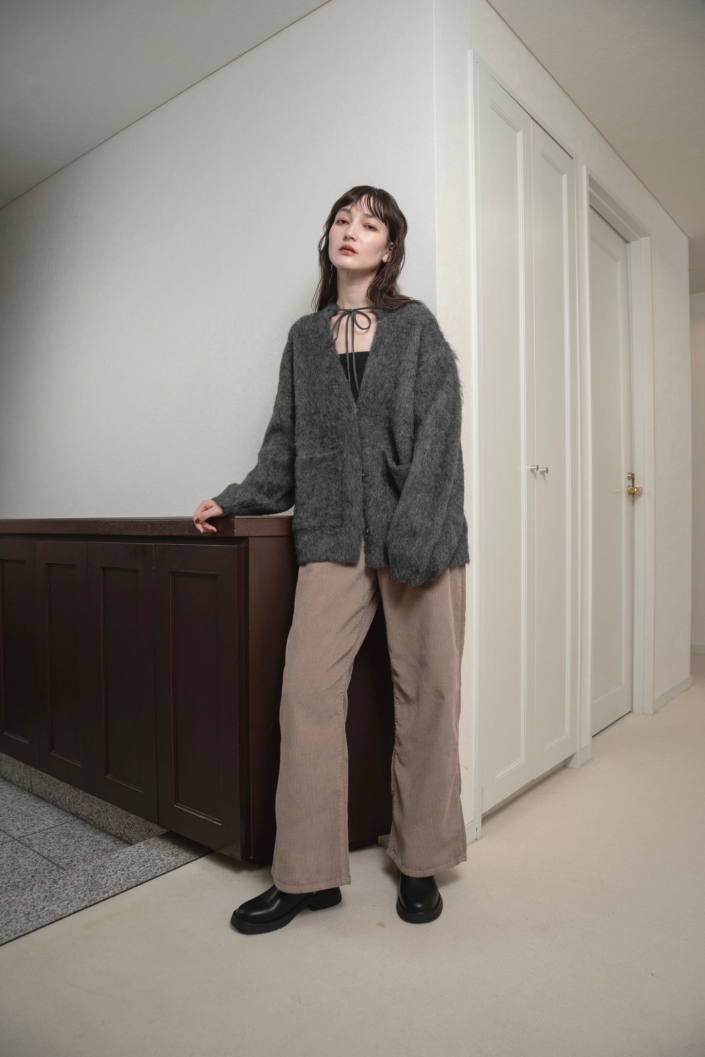 fluffy soft touch knit cardigan