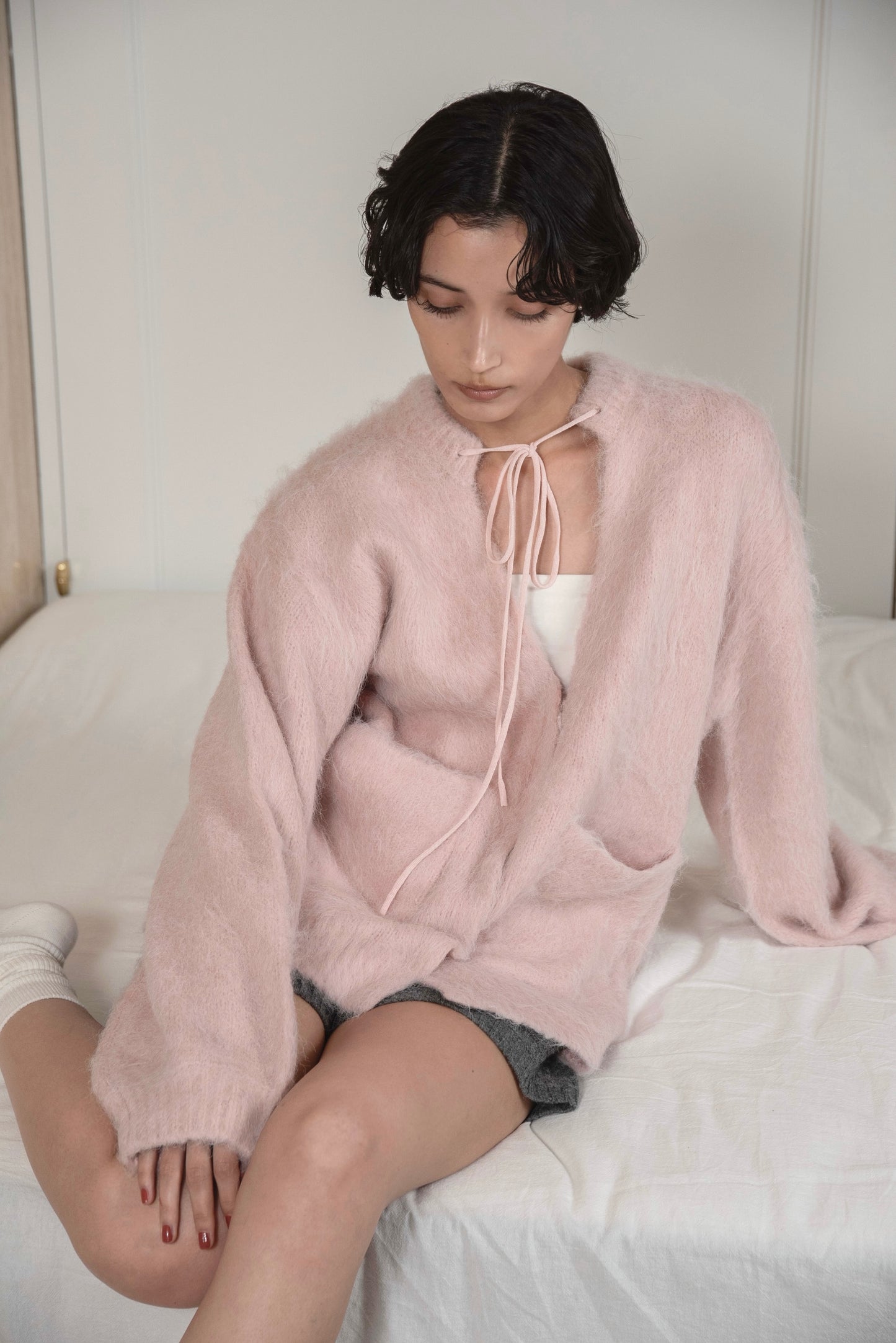fluffy soft touch knit cardigan