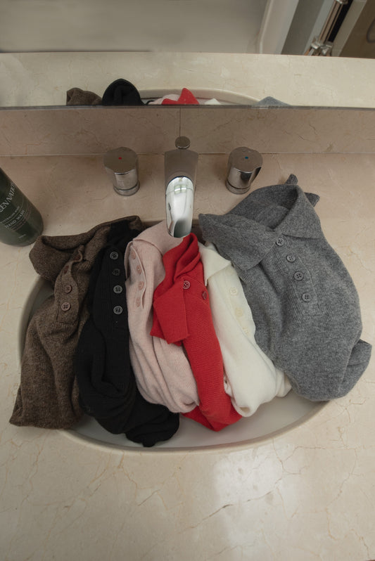 simple polo rafu knit pullover