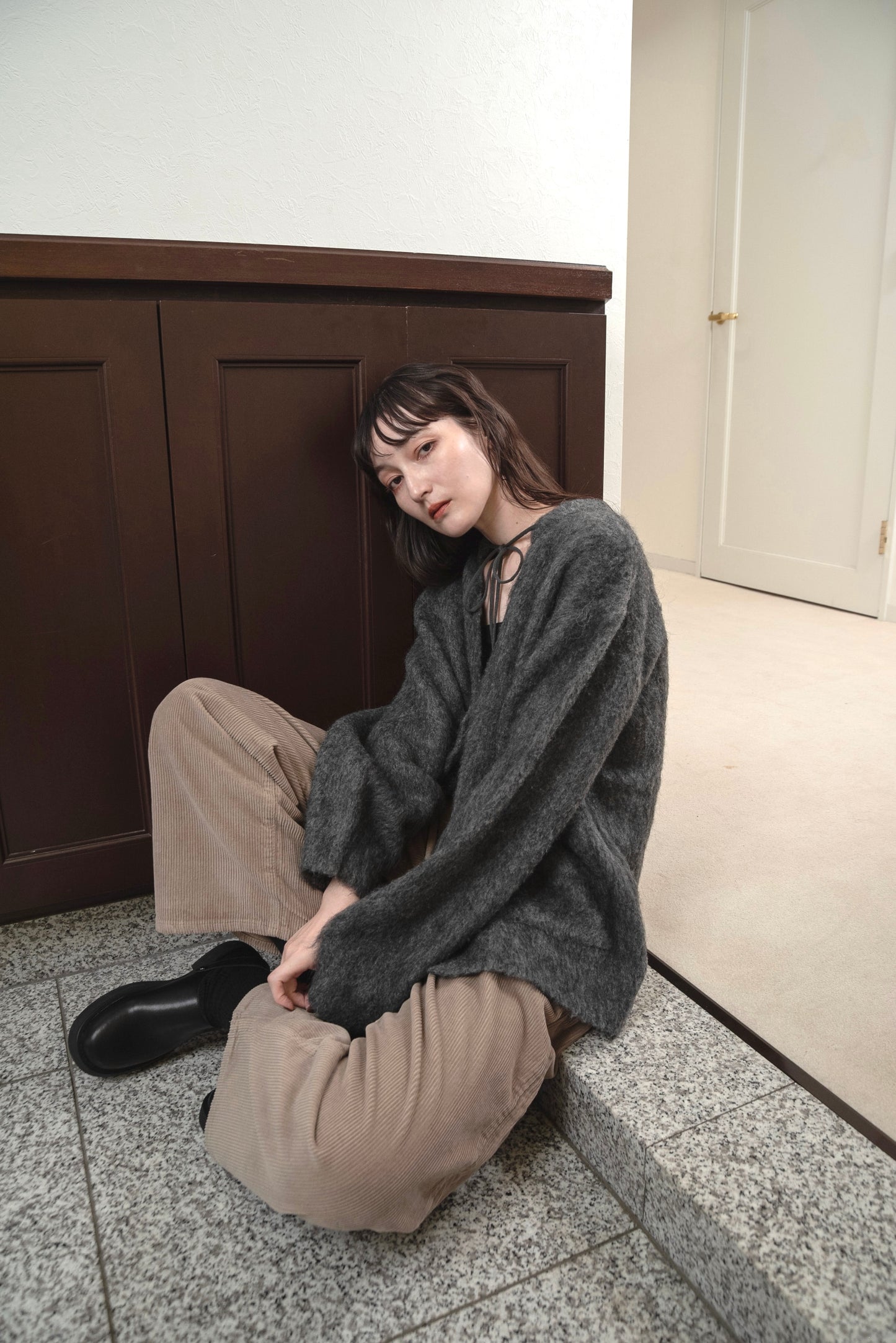 fluffy soft touch knit cardigan