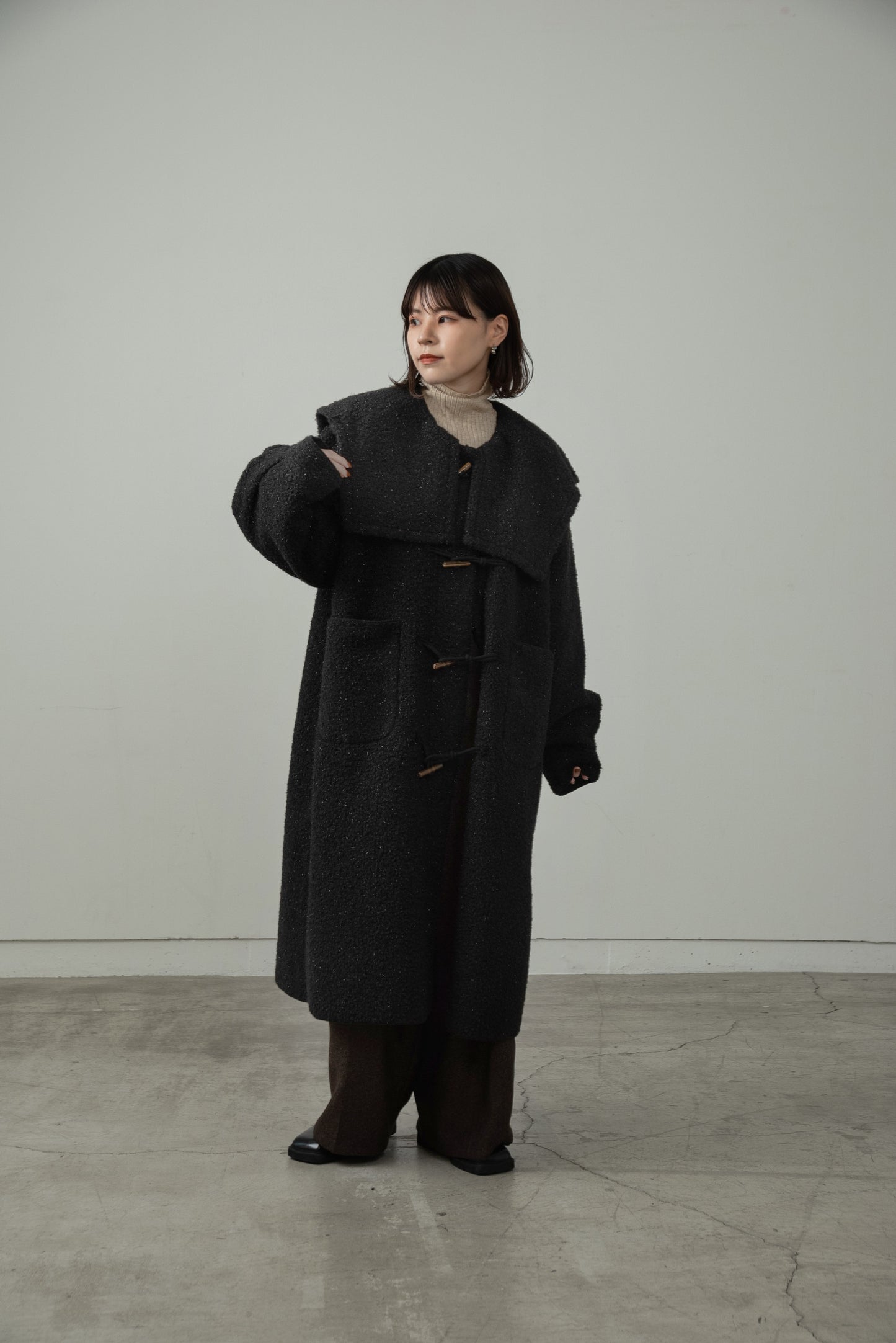 big collar boa duffle coat