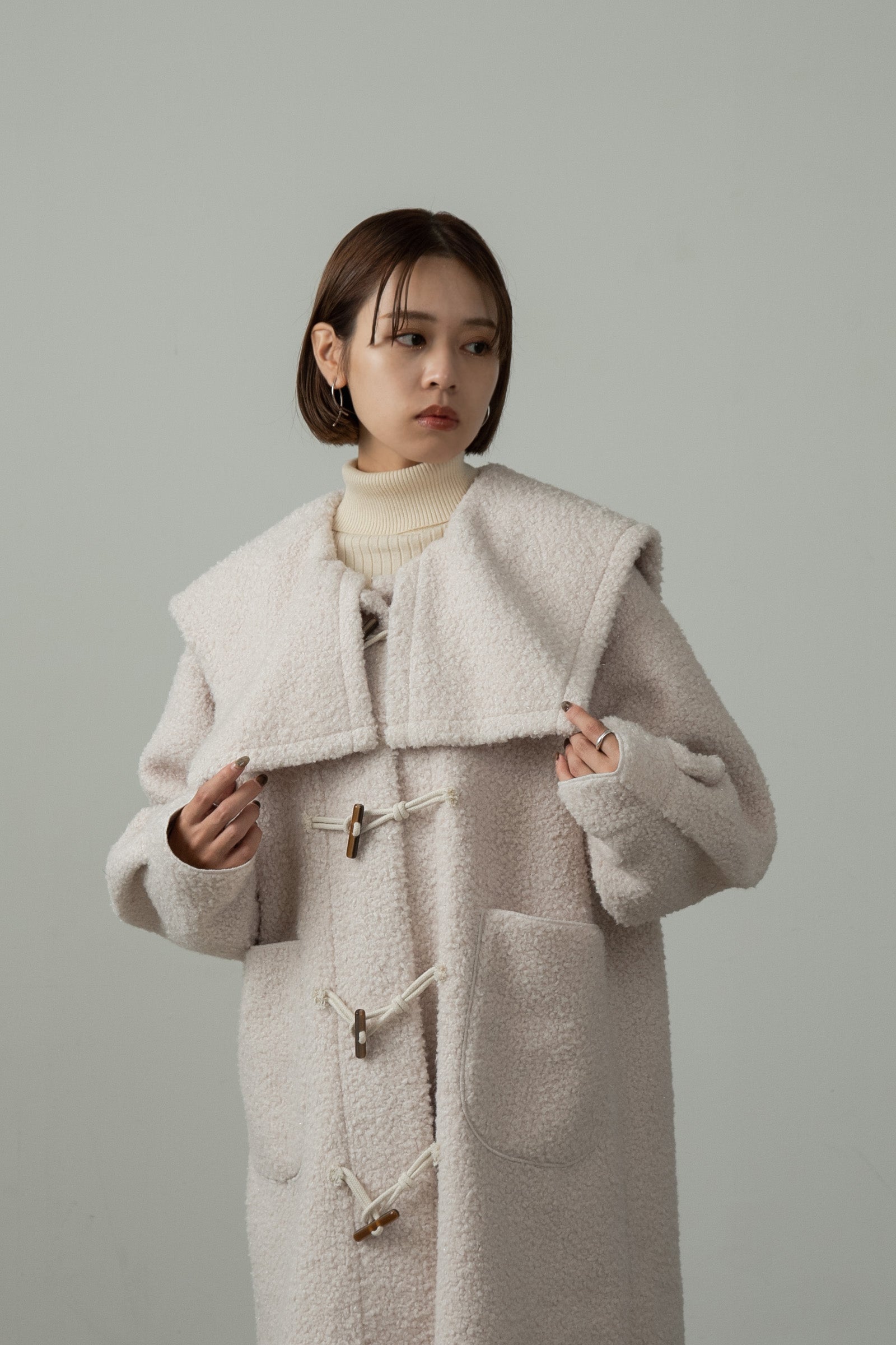 big collar boa duffle coat – eim online（エイム オンライン）
