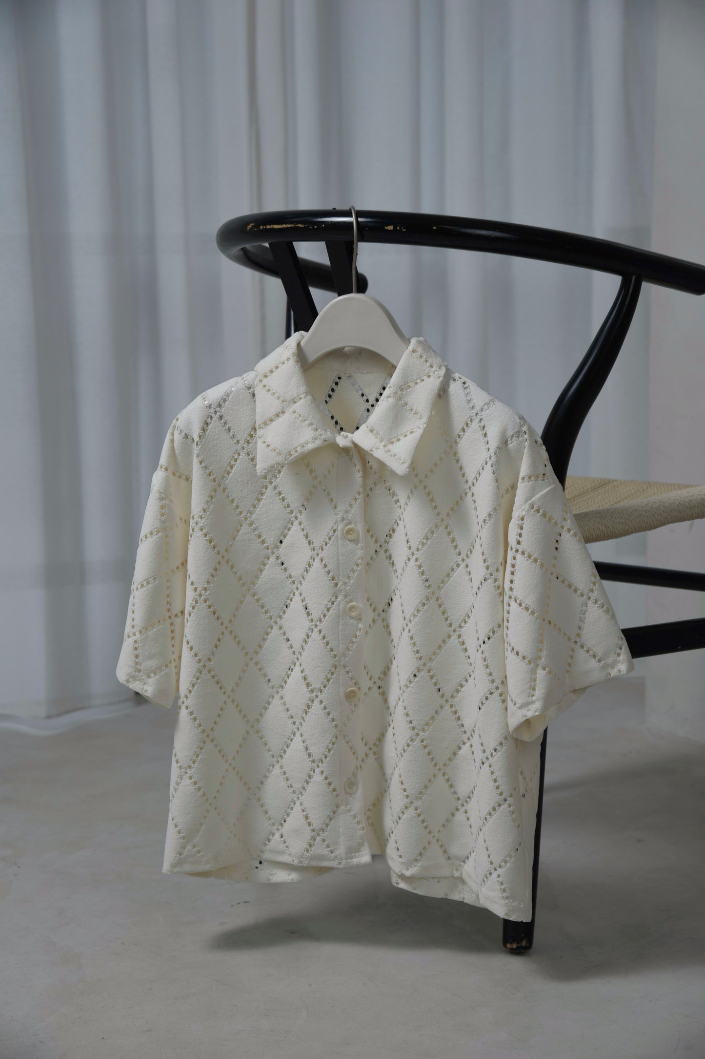 mesh line pattern tops【eim plus+限定アイテム】