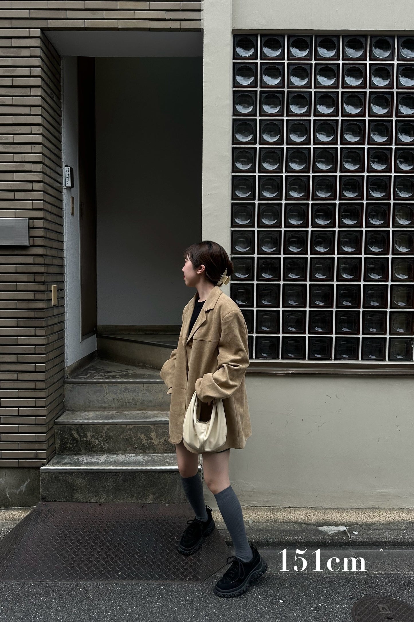 line switching brushed tailored jacket