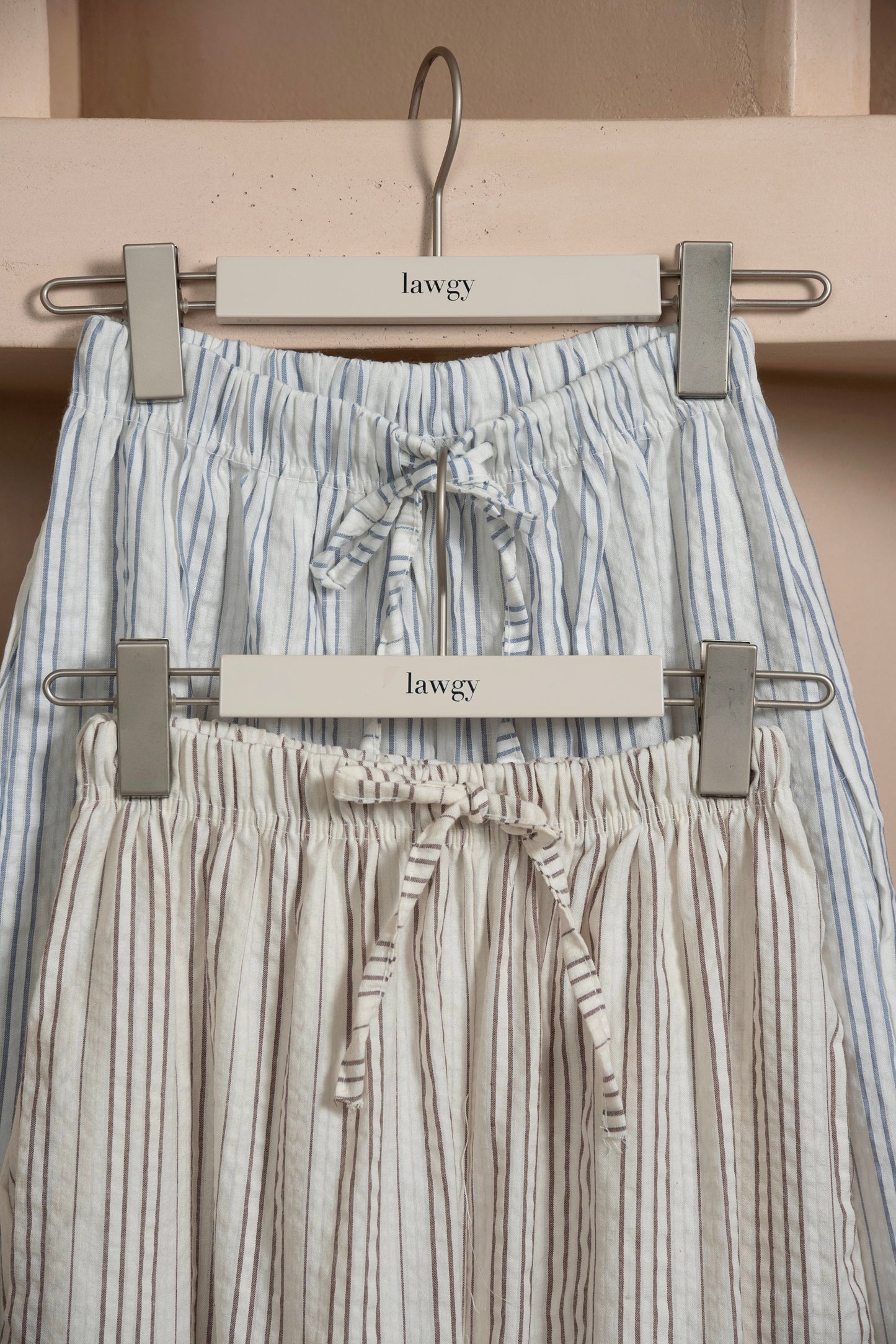 stripe rafu straight pants