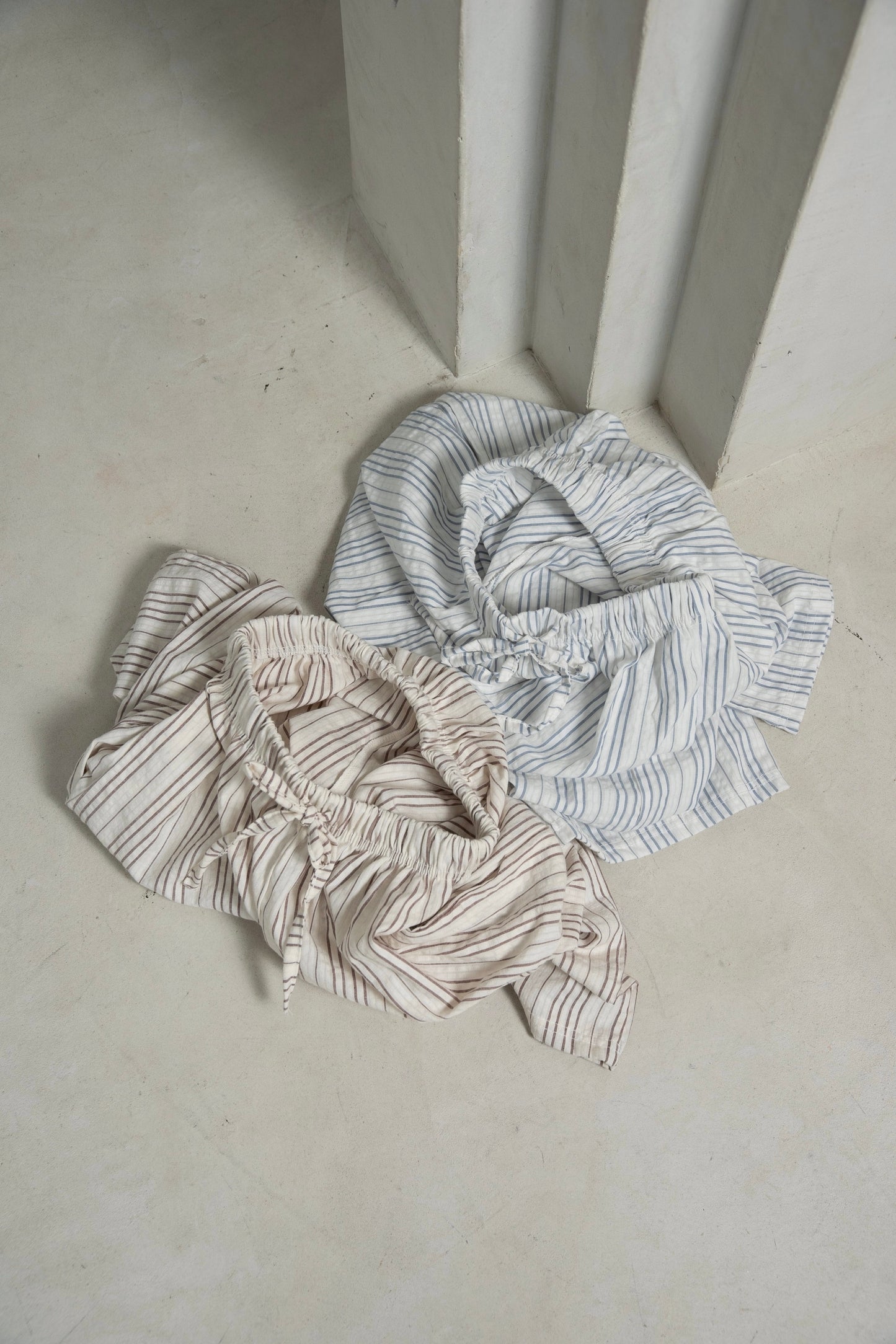 stripe rafu straight pants