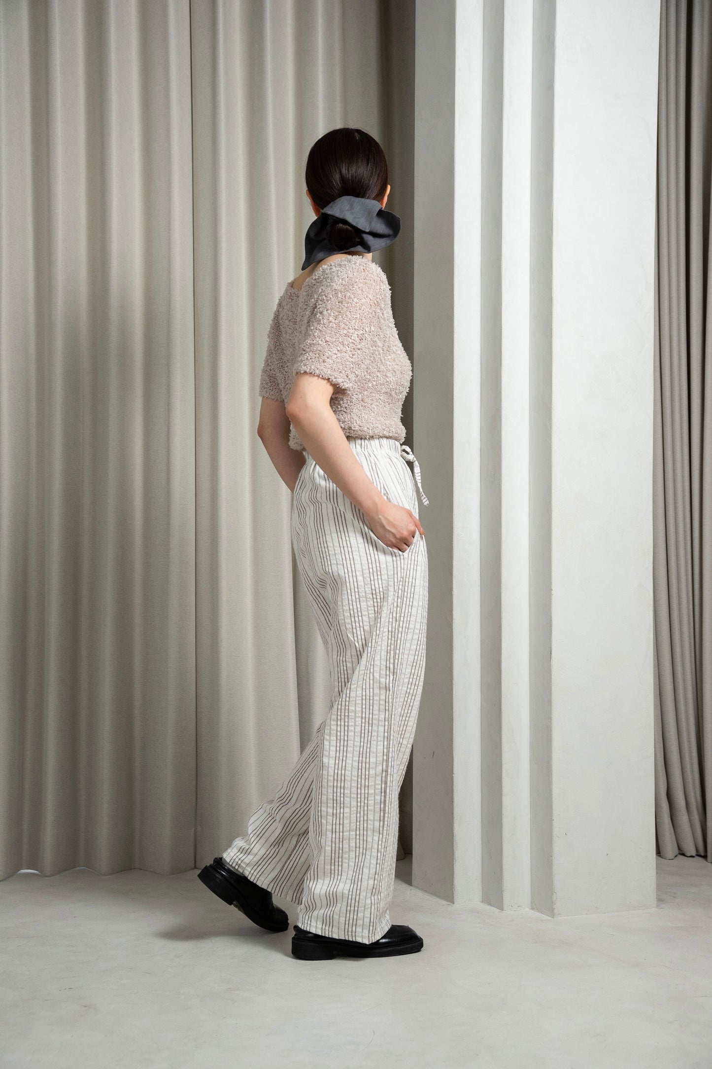tape yarn short sleeves tops