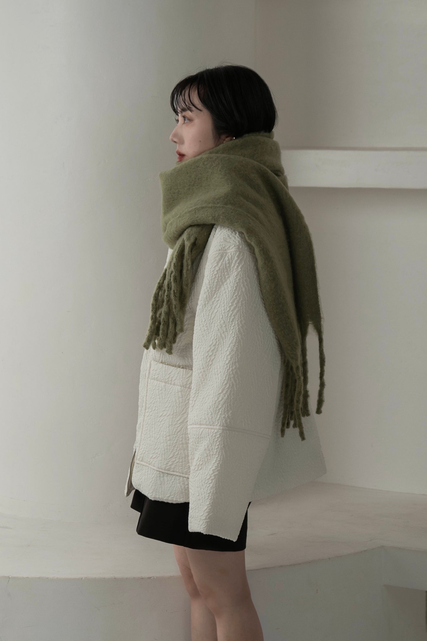 jacquard zip blouson