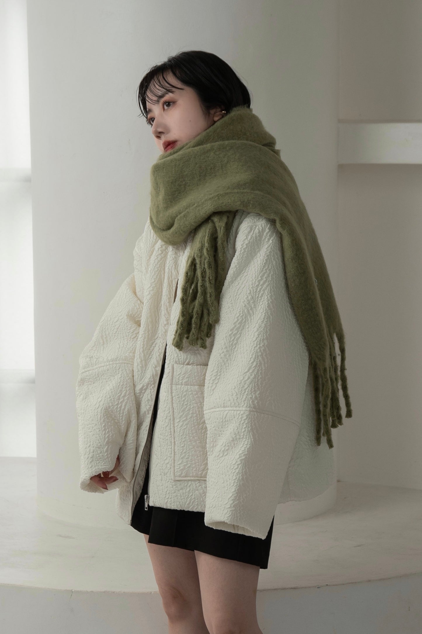 jacquard zip blouson