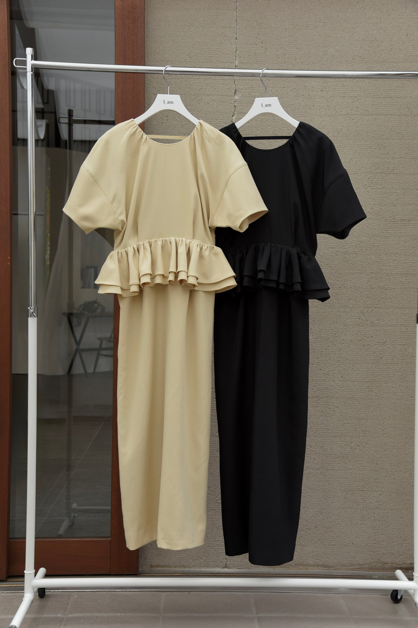 double frill pencil dress