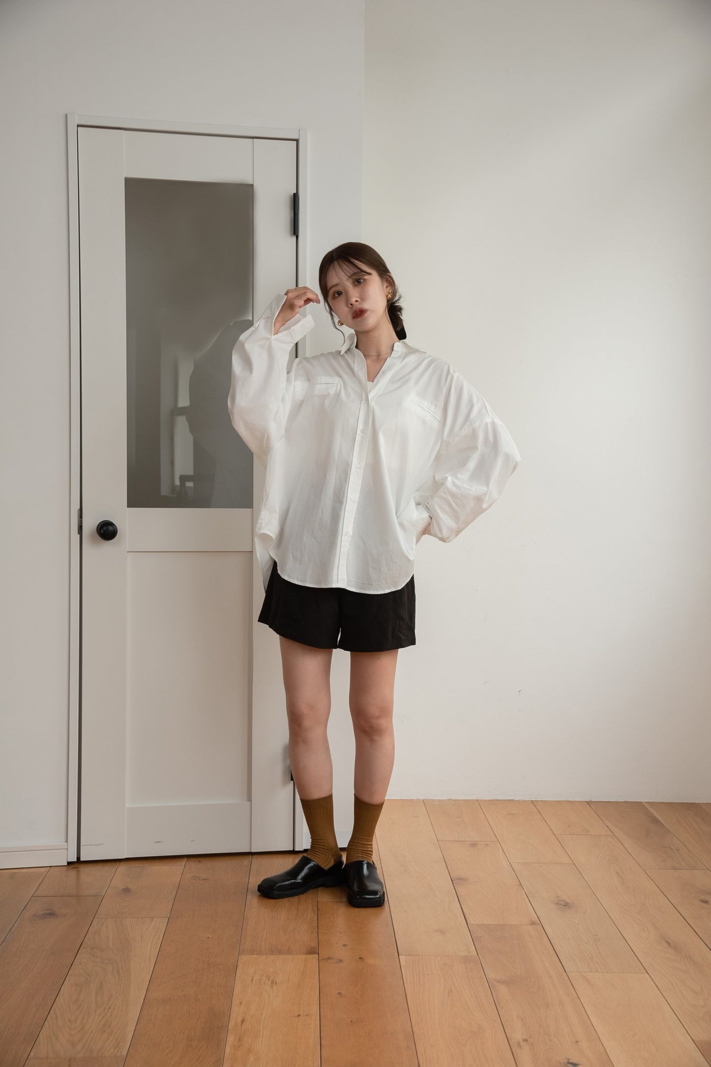two pocket over loose shirt