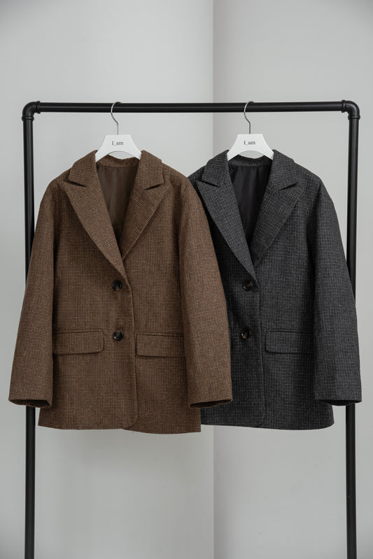 classic check jacket【I_am × kimina】