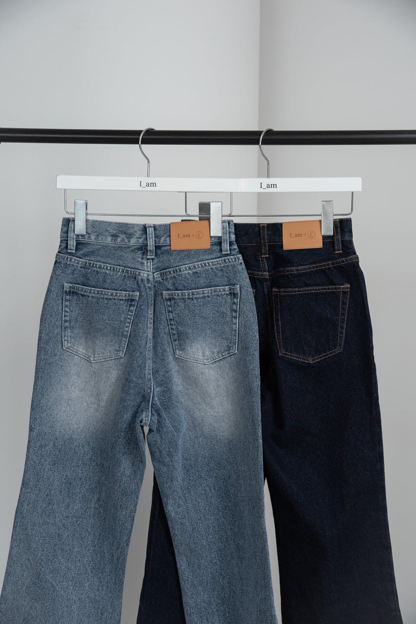 semi flare silhouette denim【I_am × kimina】
