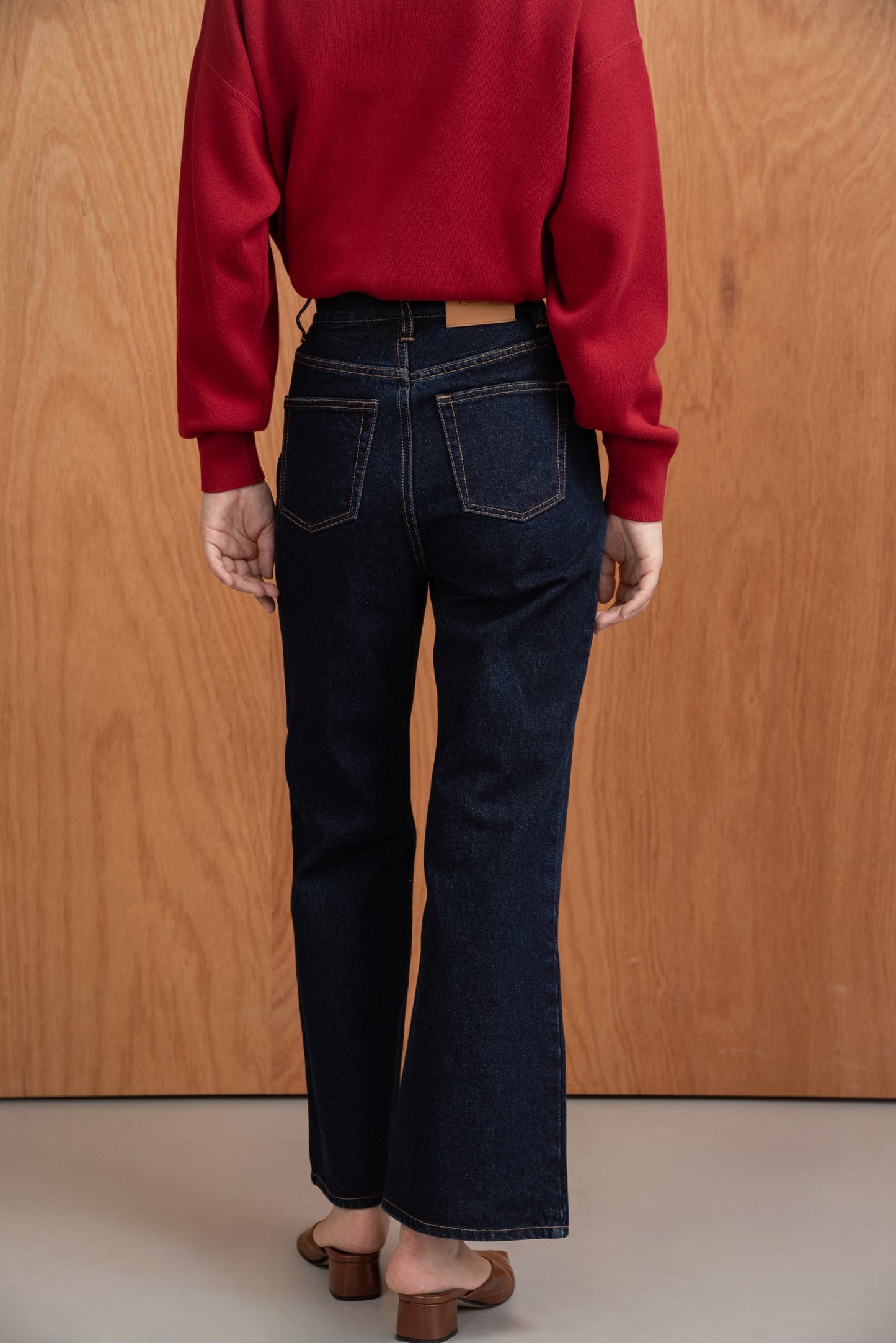 semi flare silhouette denim【I_am × kimina】