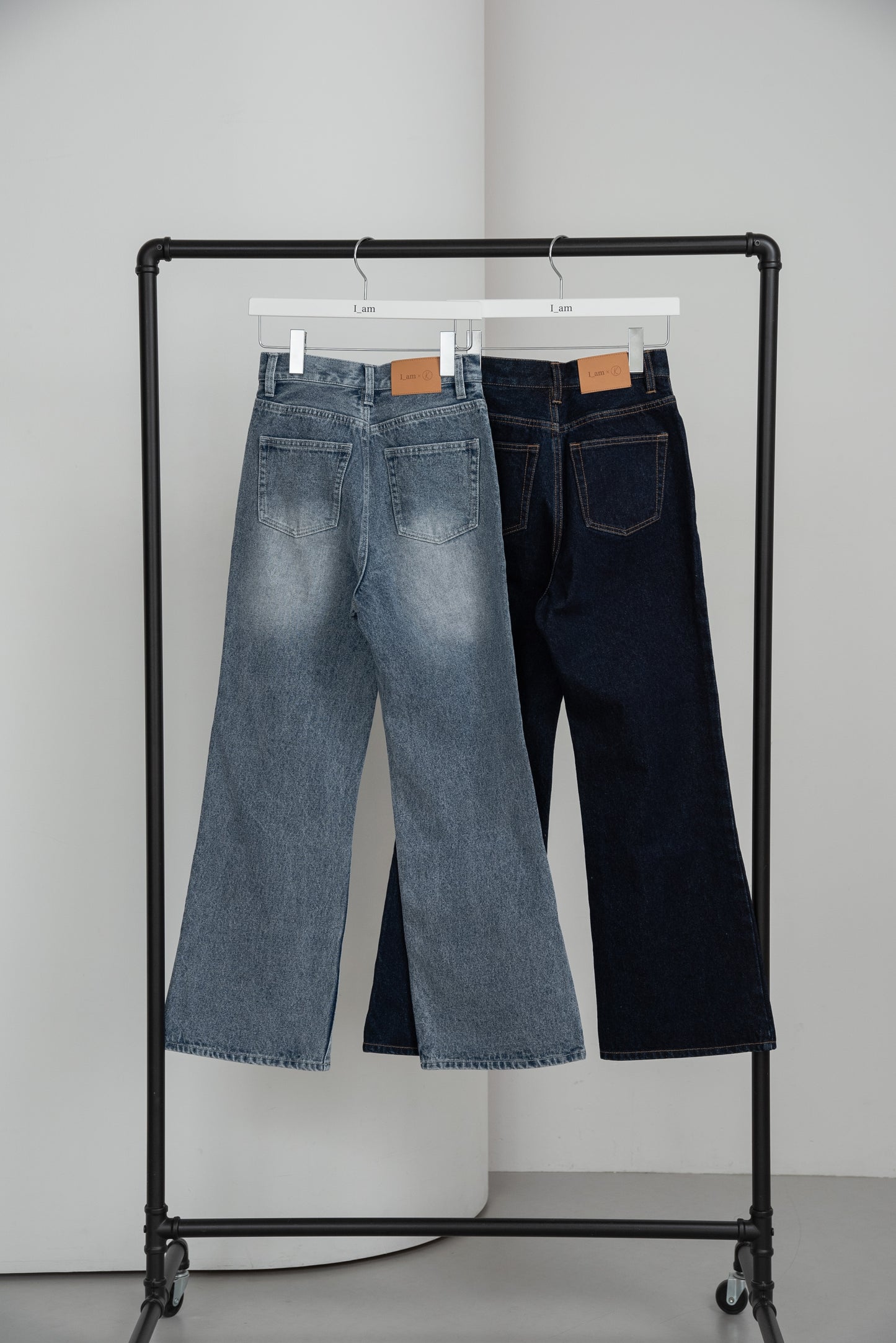 semi flare silhouette denim【I_am × kimina】