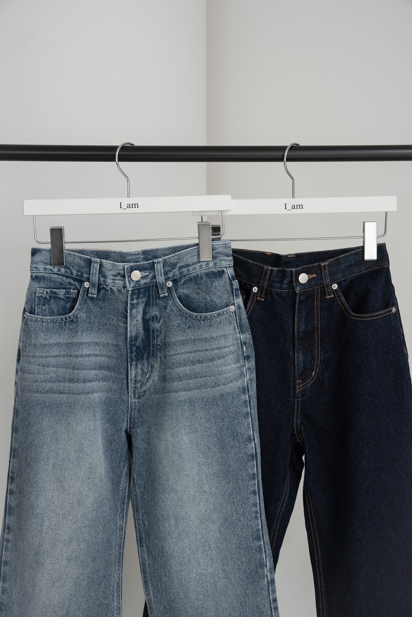 semi flare silhouette denim【I_am × kimina】
