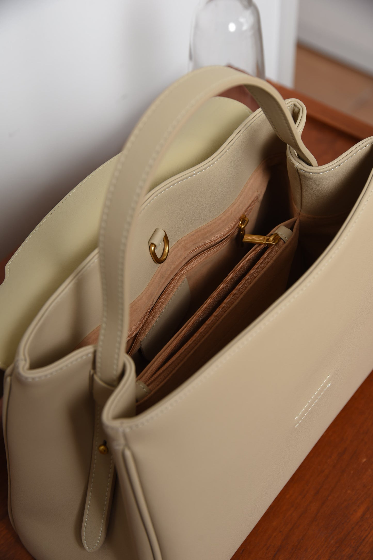 3way square leather bag