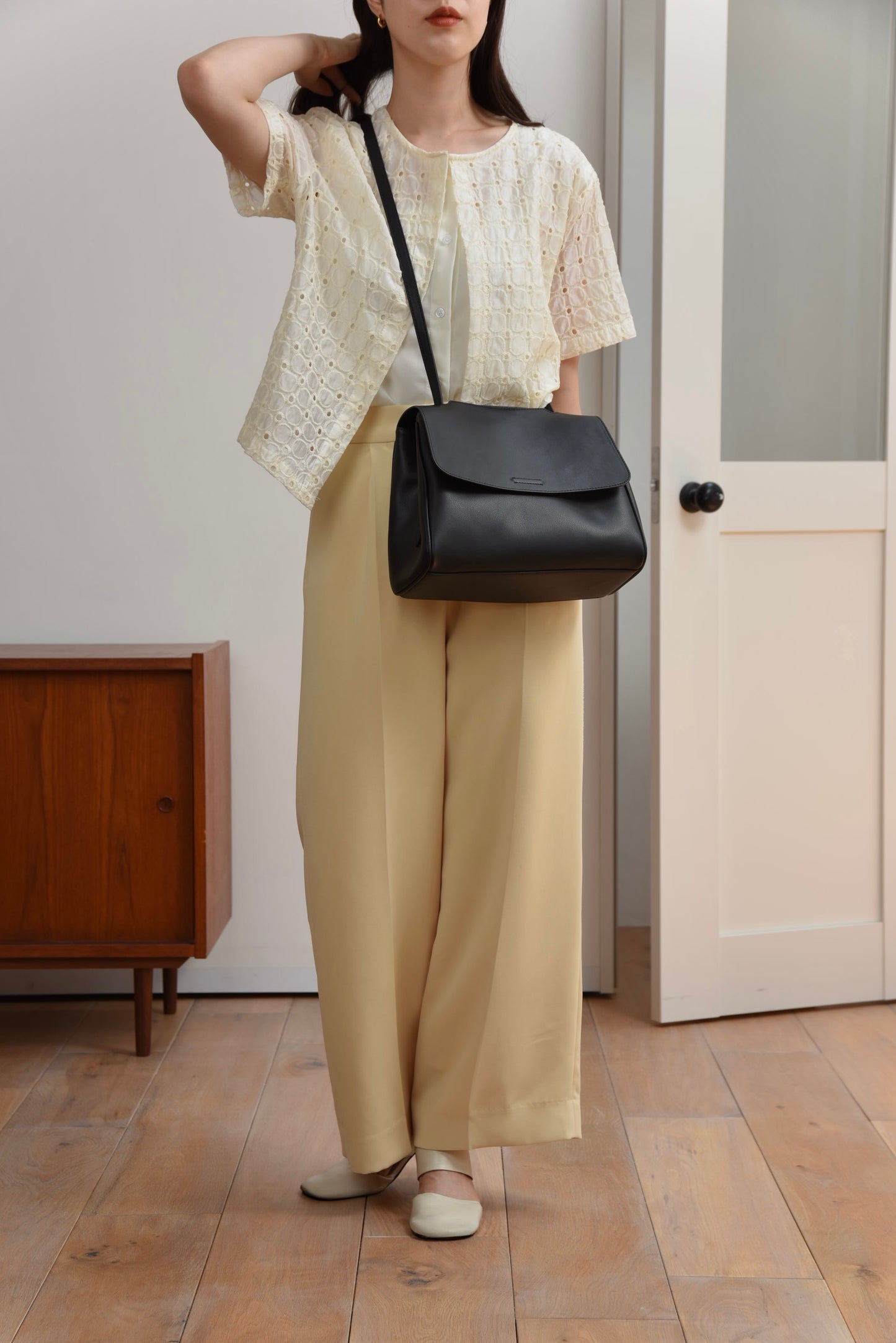 3way square leather bag
