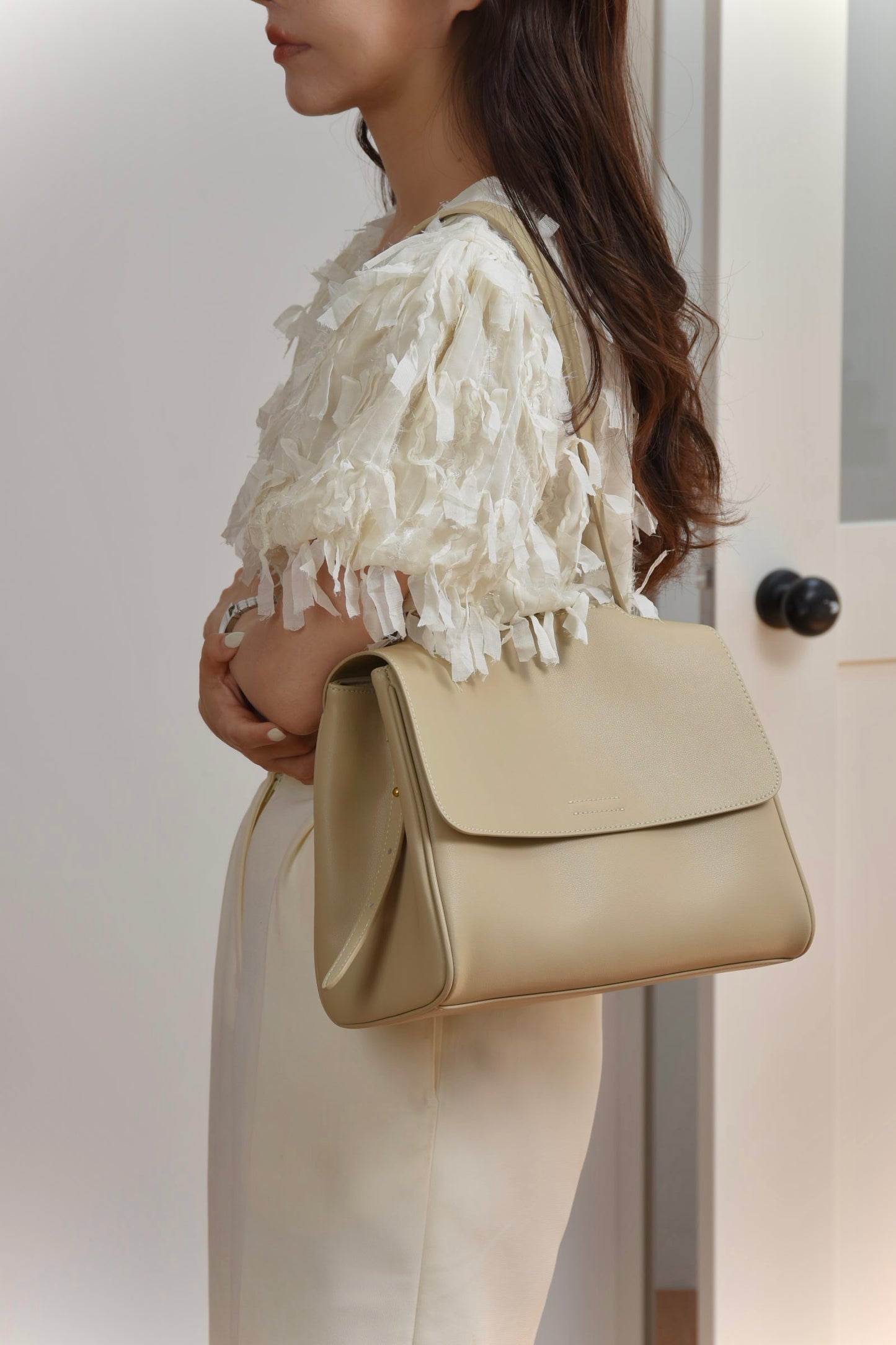 3way square leather bag