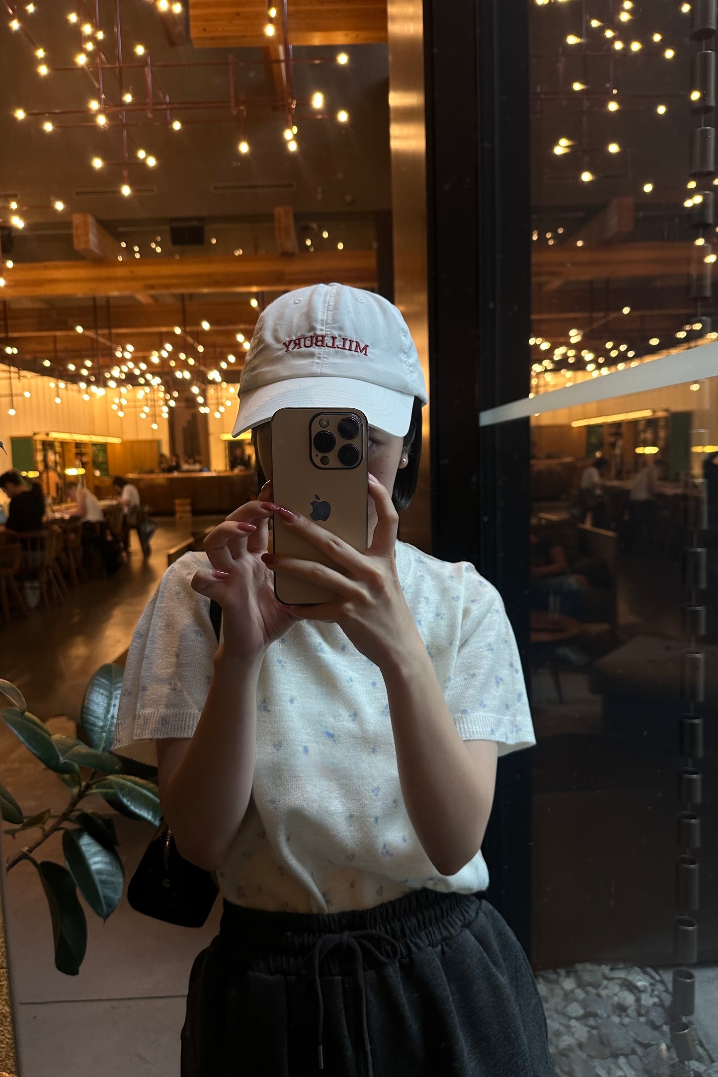 accent bi color embroidery cap