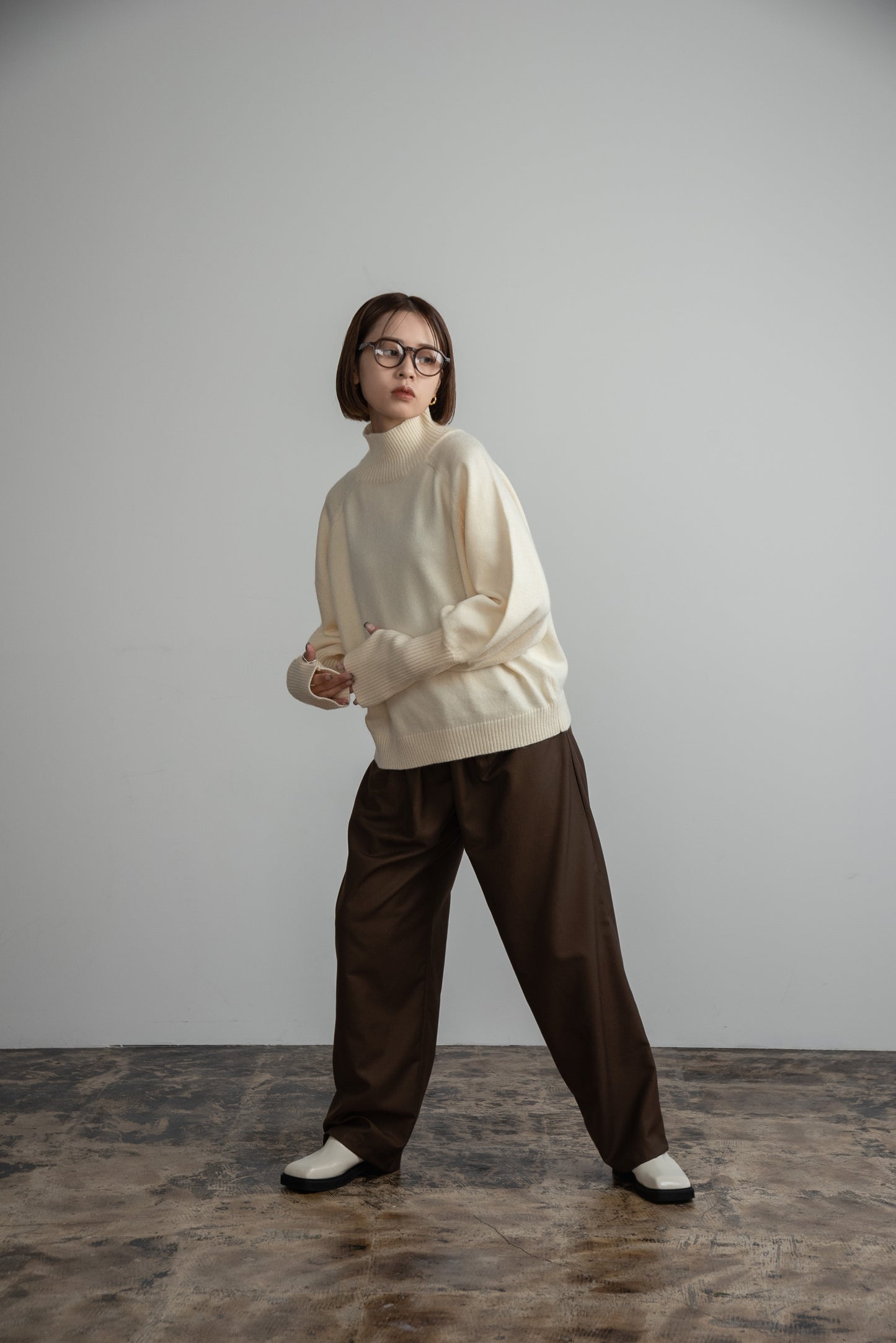 alpaca touch volume sleeve knit