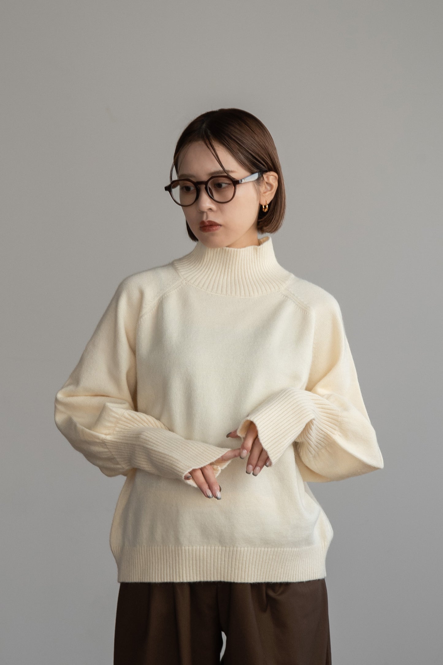 alpaca touch volume sleeve knit