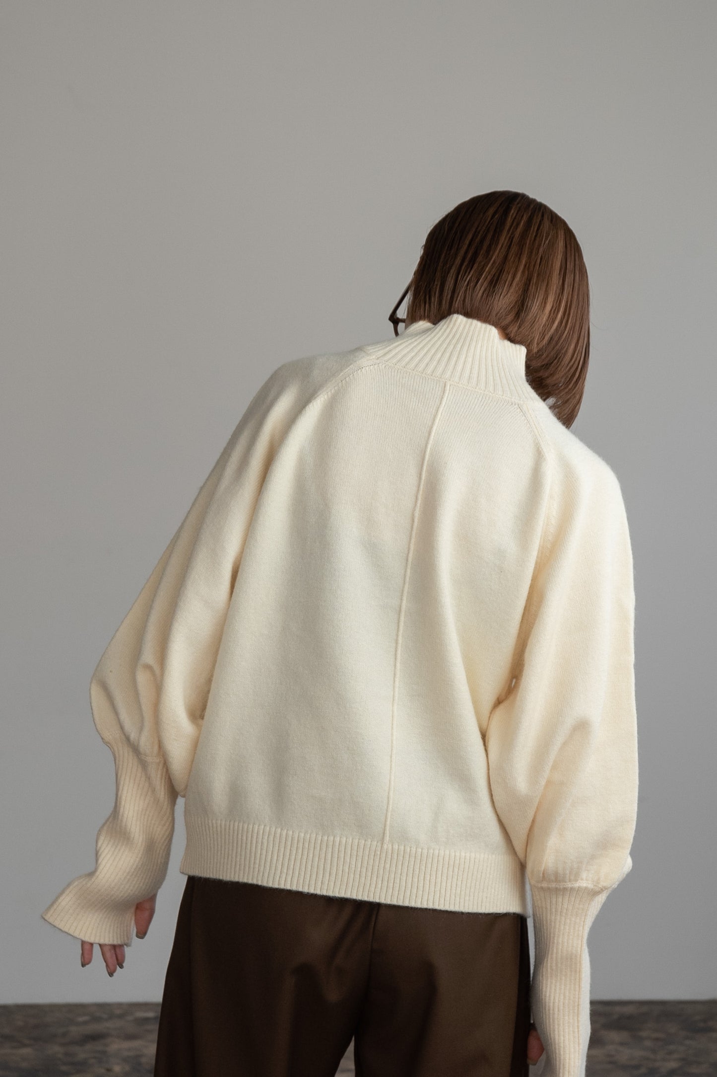 alpaca touch volume sleeve knit