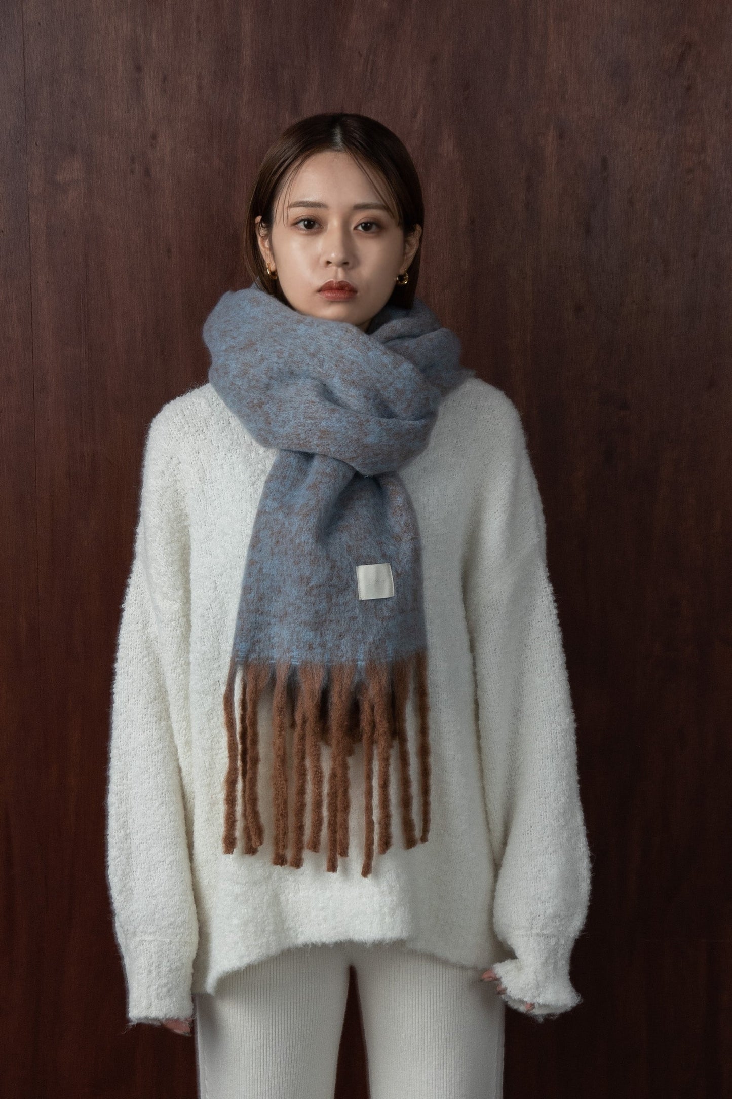 boucle crew neck pullover