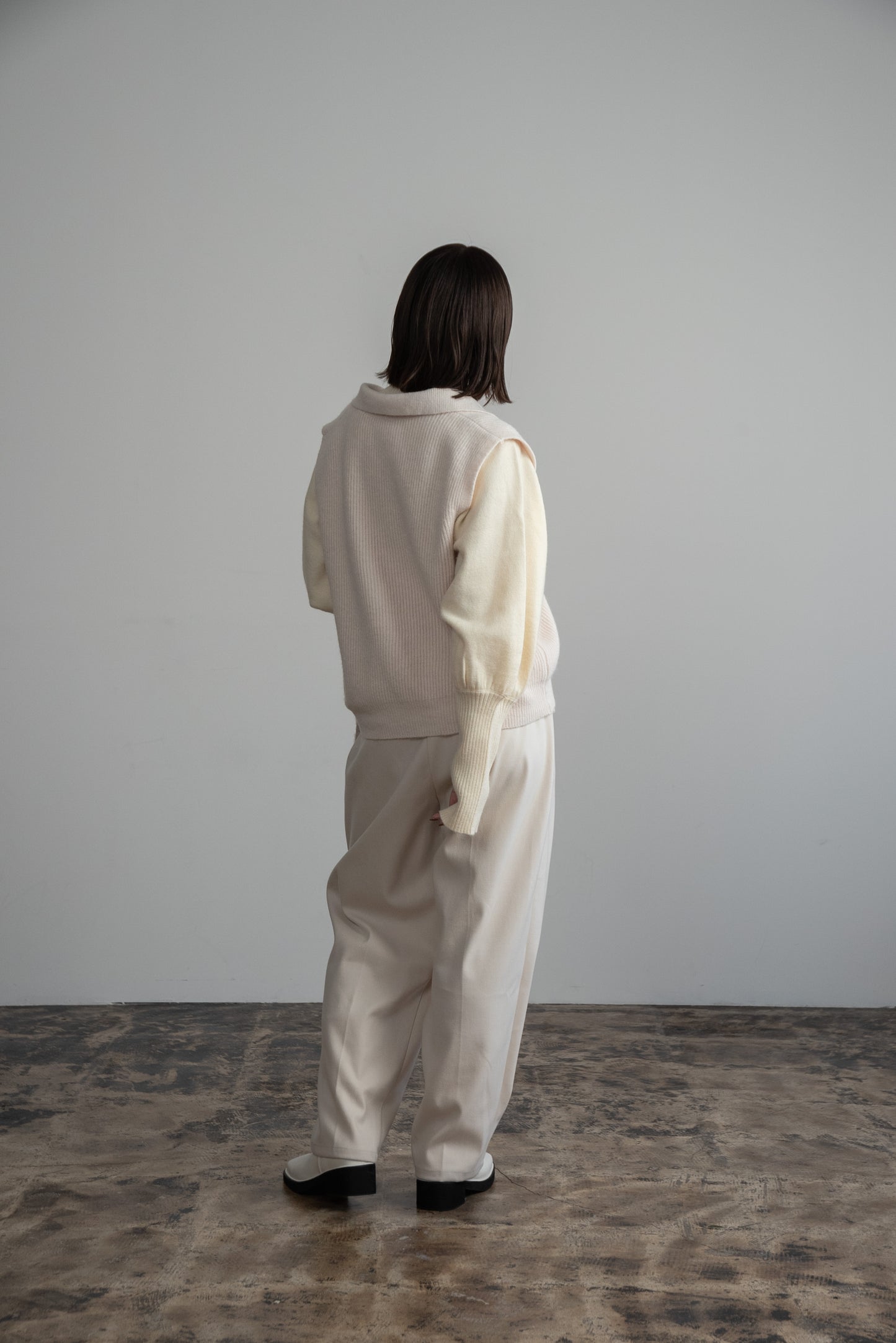 loose rib knit vest