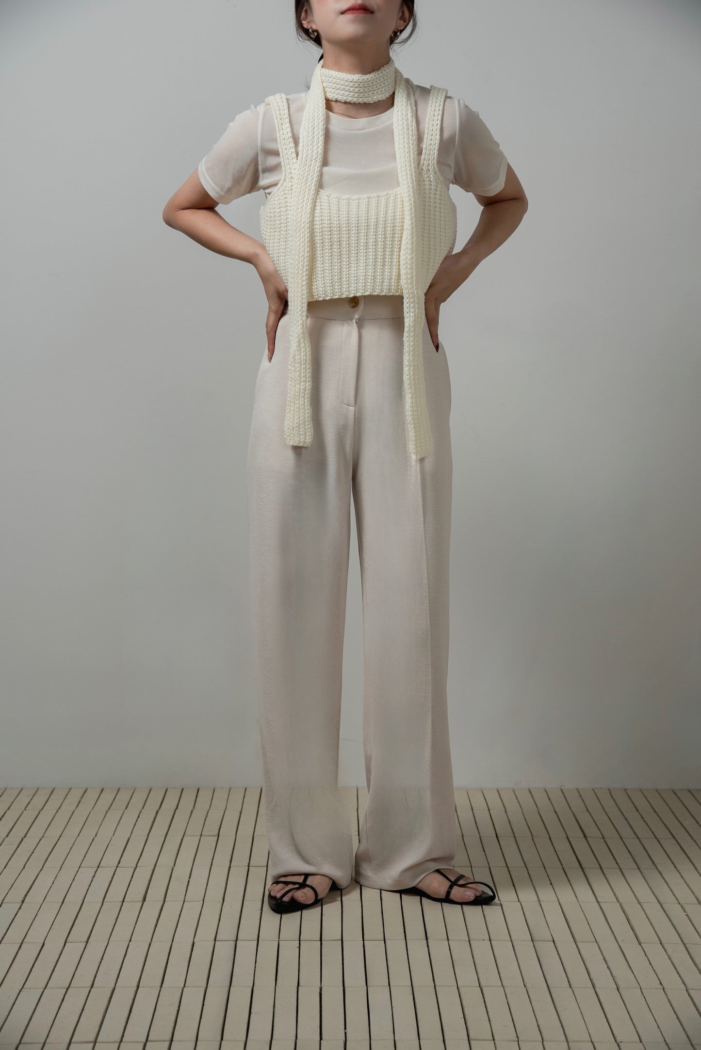 chunky like set knit bustier
