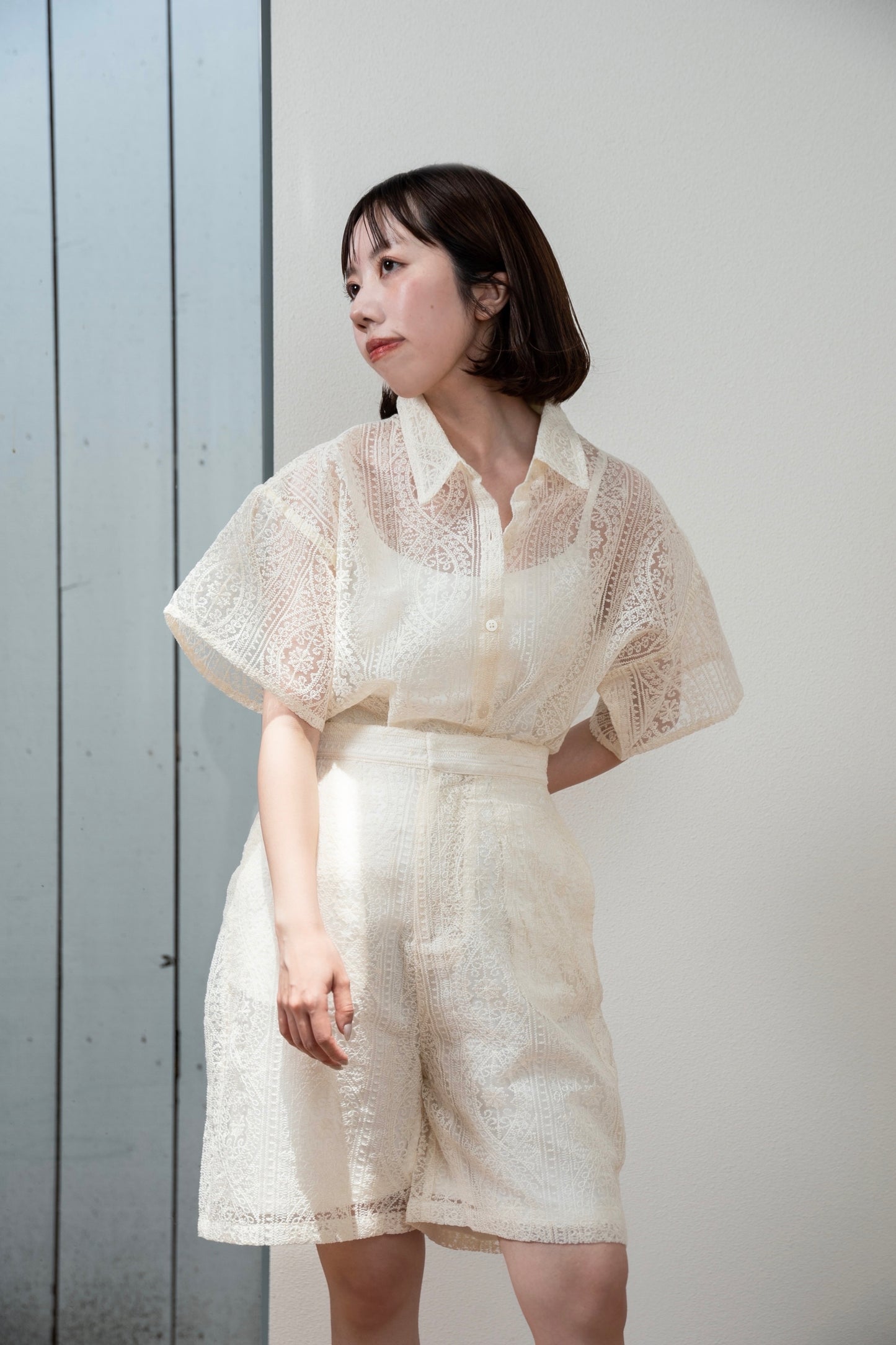 lace sheer shirt