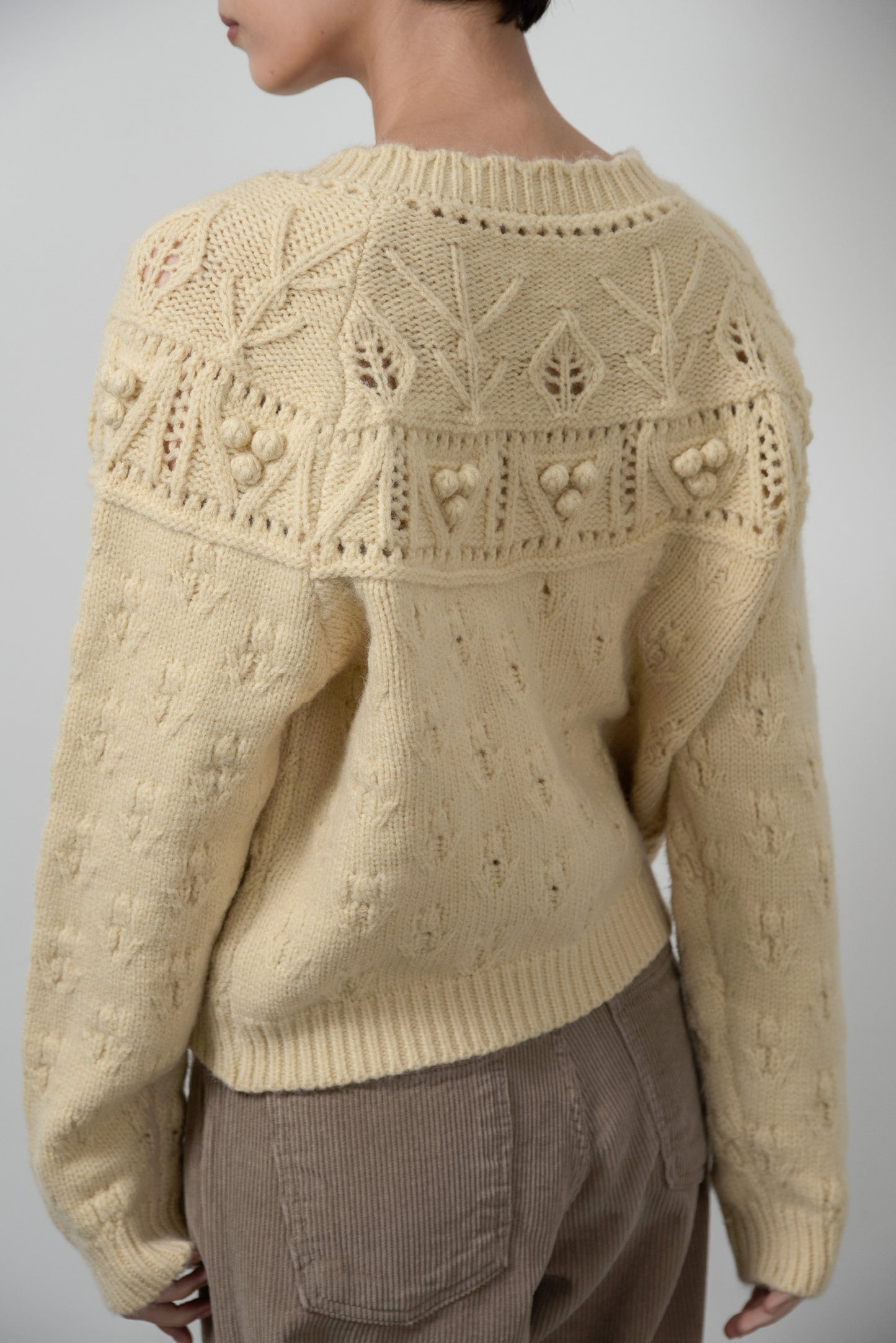 scallop collar cardigan