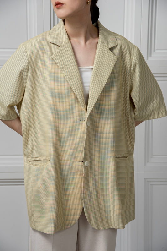 over size nuance check jacket