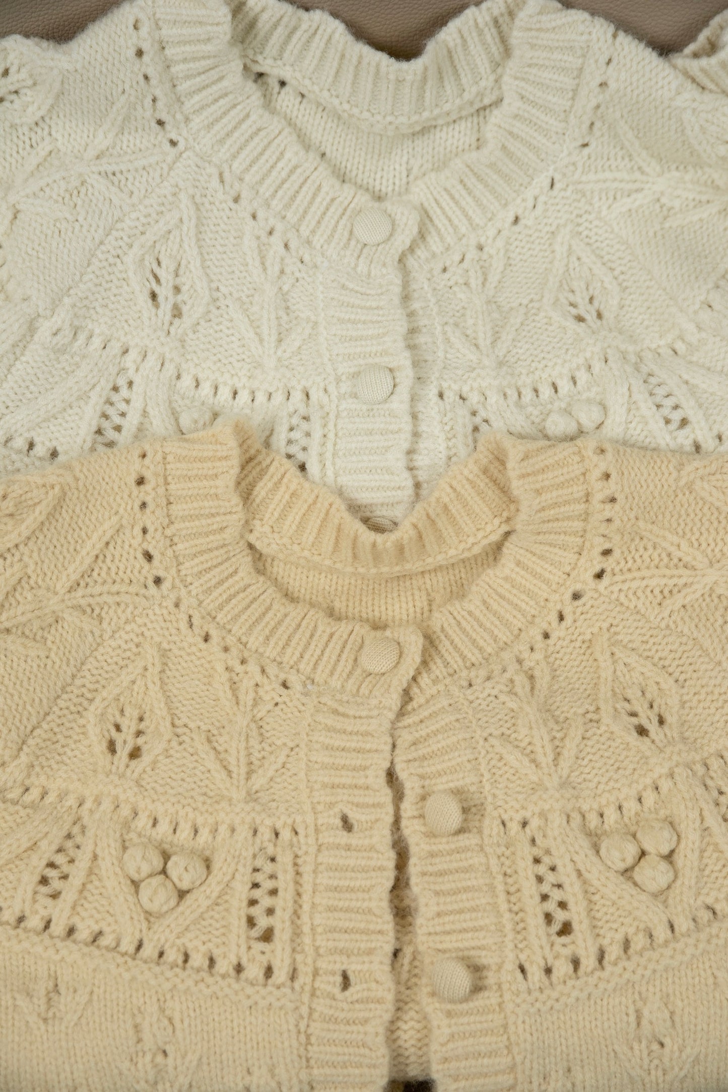scallop collar cardigan